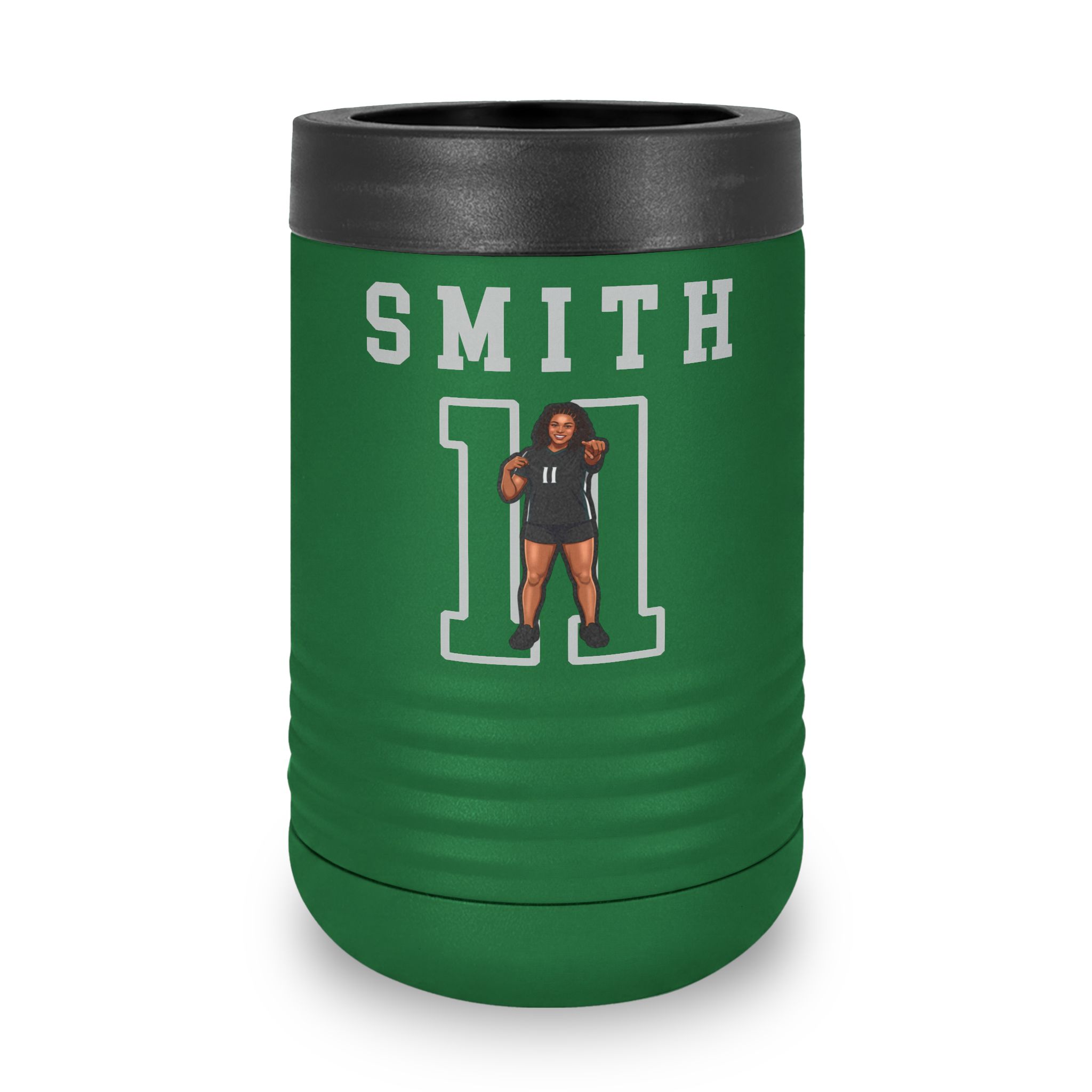 Stainless Can Cooler — character_shirsey in Green