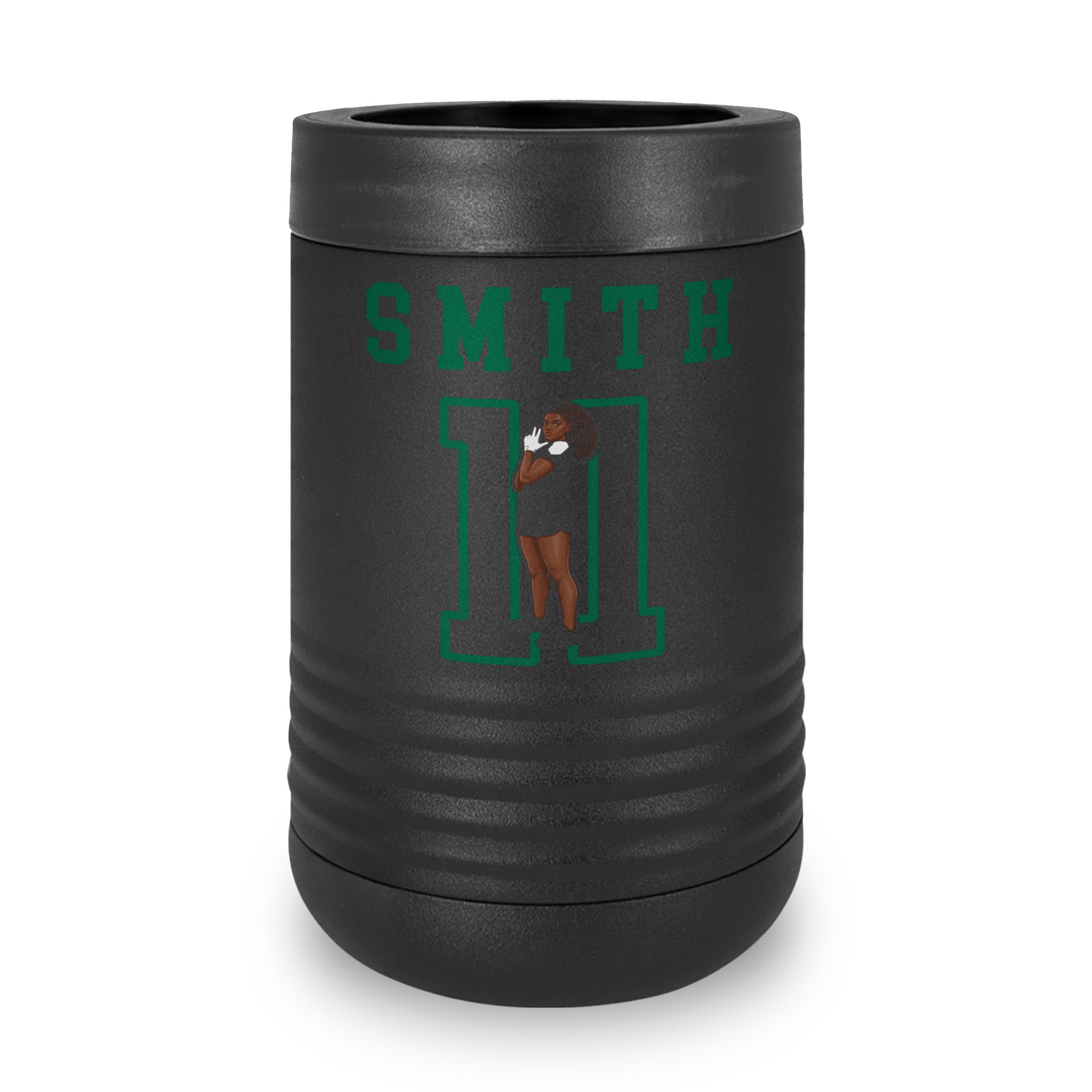 Stainless Can Cooler — character_shirsey in Black