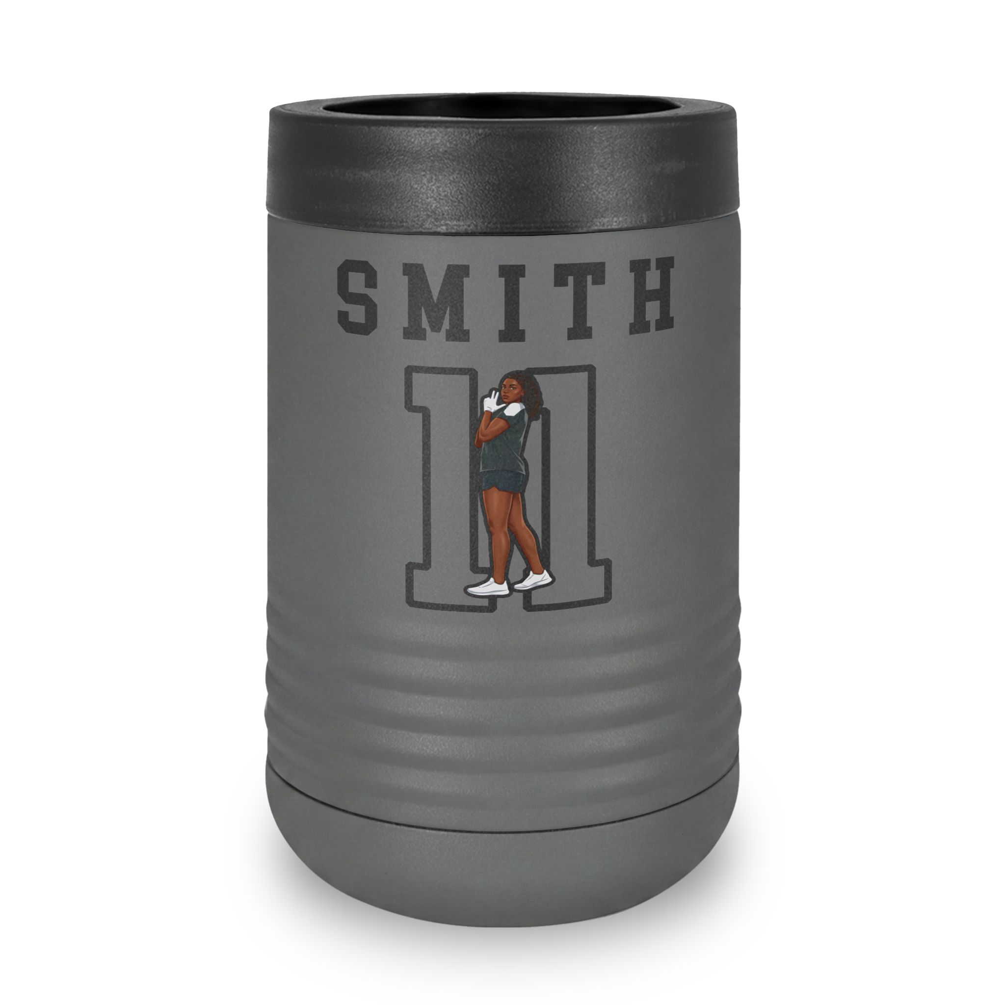 Stainless Can Cooler — character_shirsey in Grey