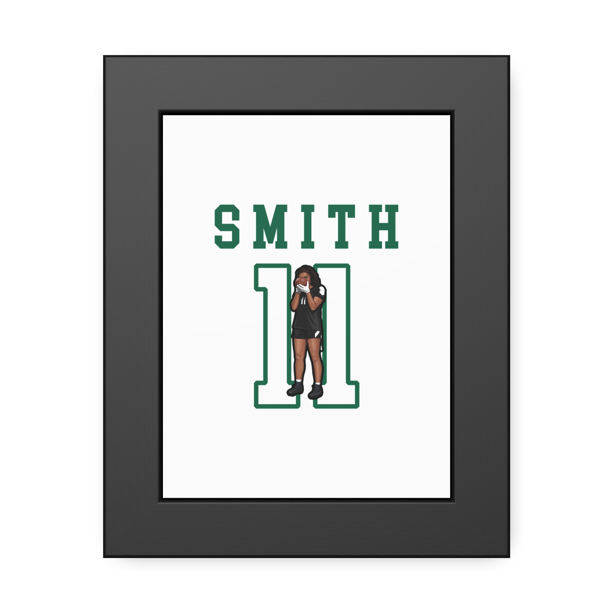Framed Poster — character_shirsey in Black
