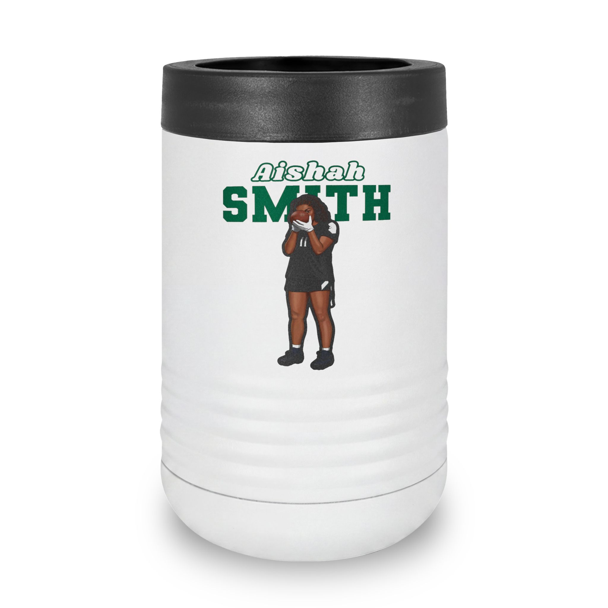 Stainless Can Cooler — character_name_arch in White