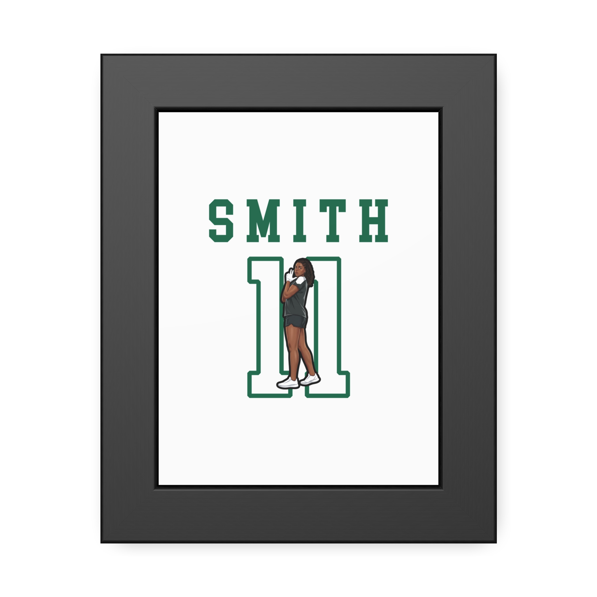 Framed Poster — character_shirsey in Black
