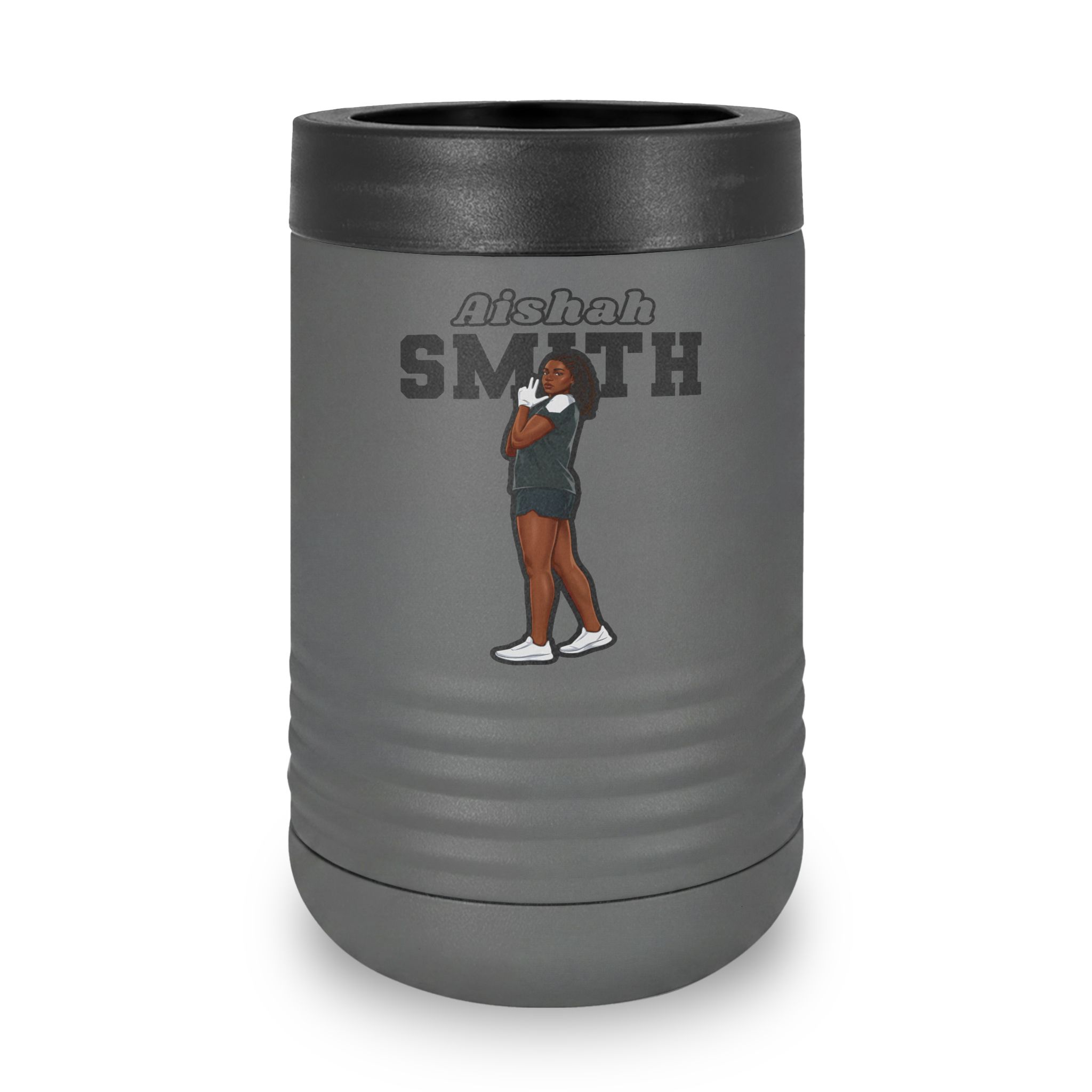 Stainless Can Cooler — character_name_arch in Grey