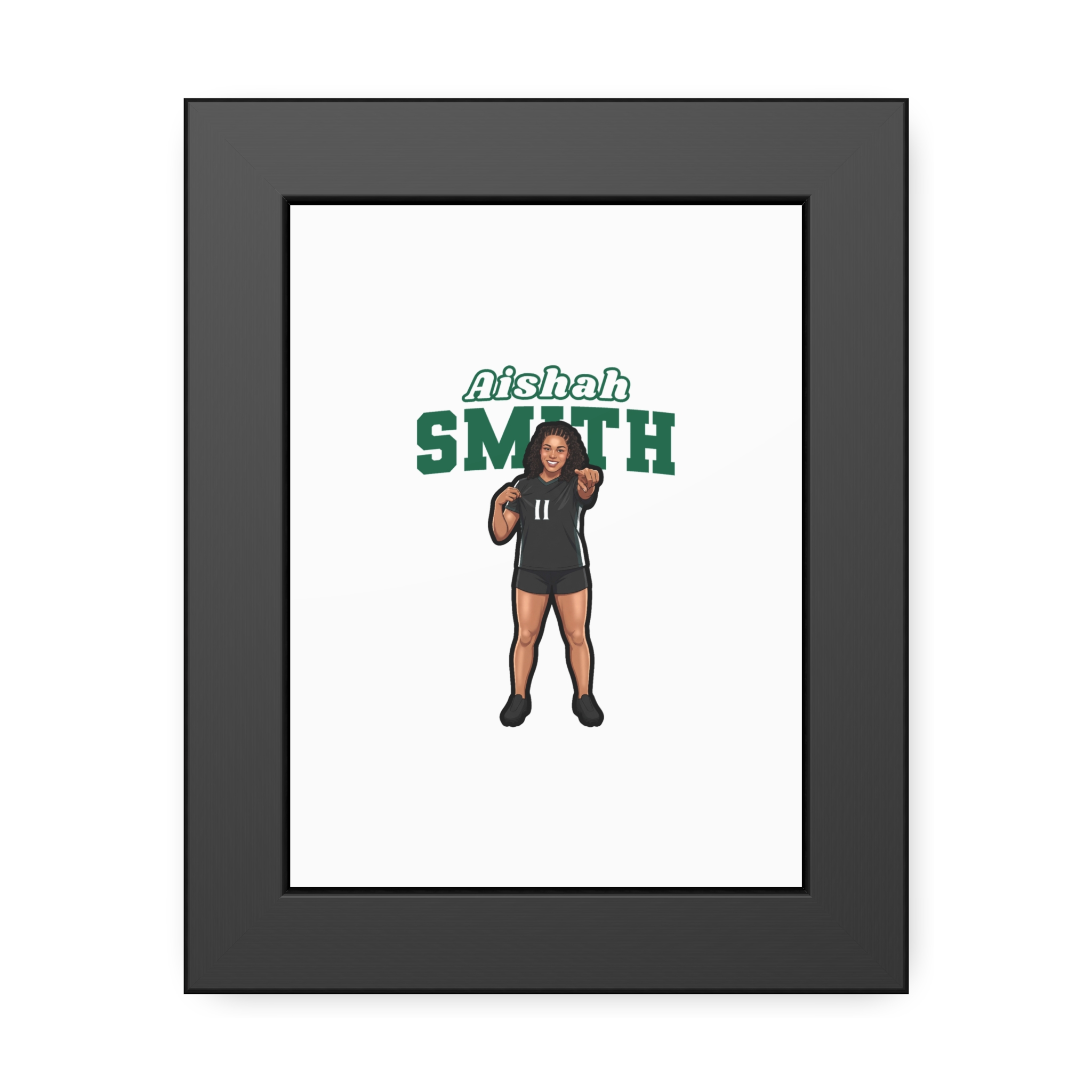 Framed Poster — character_name_arch in Black