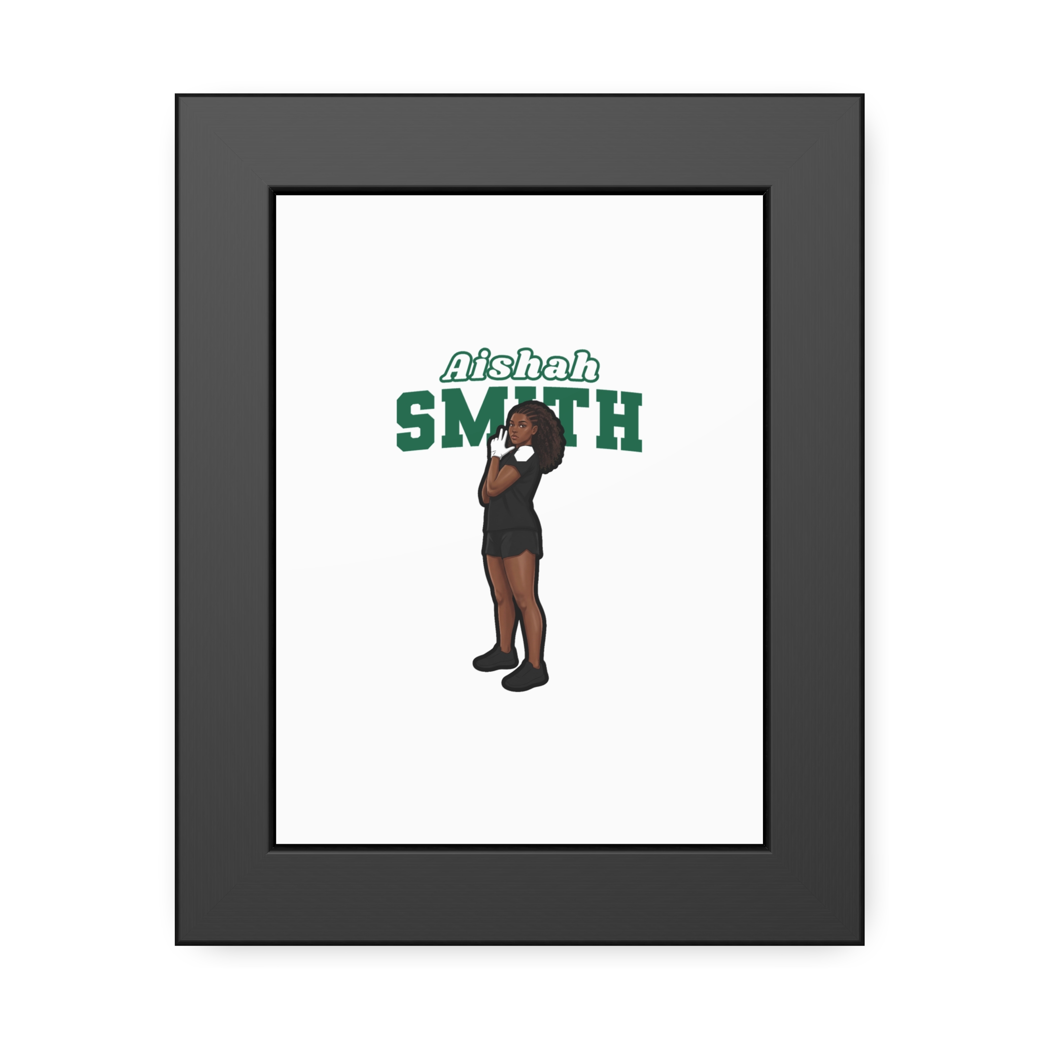 Framed Poster — character_name_arch in Black