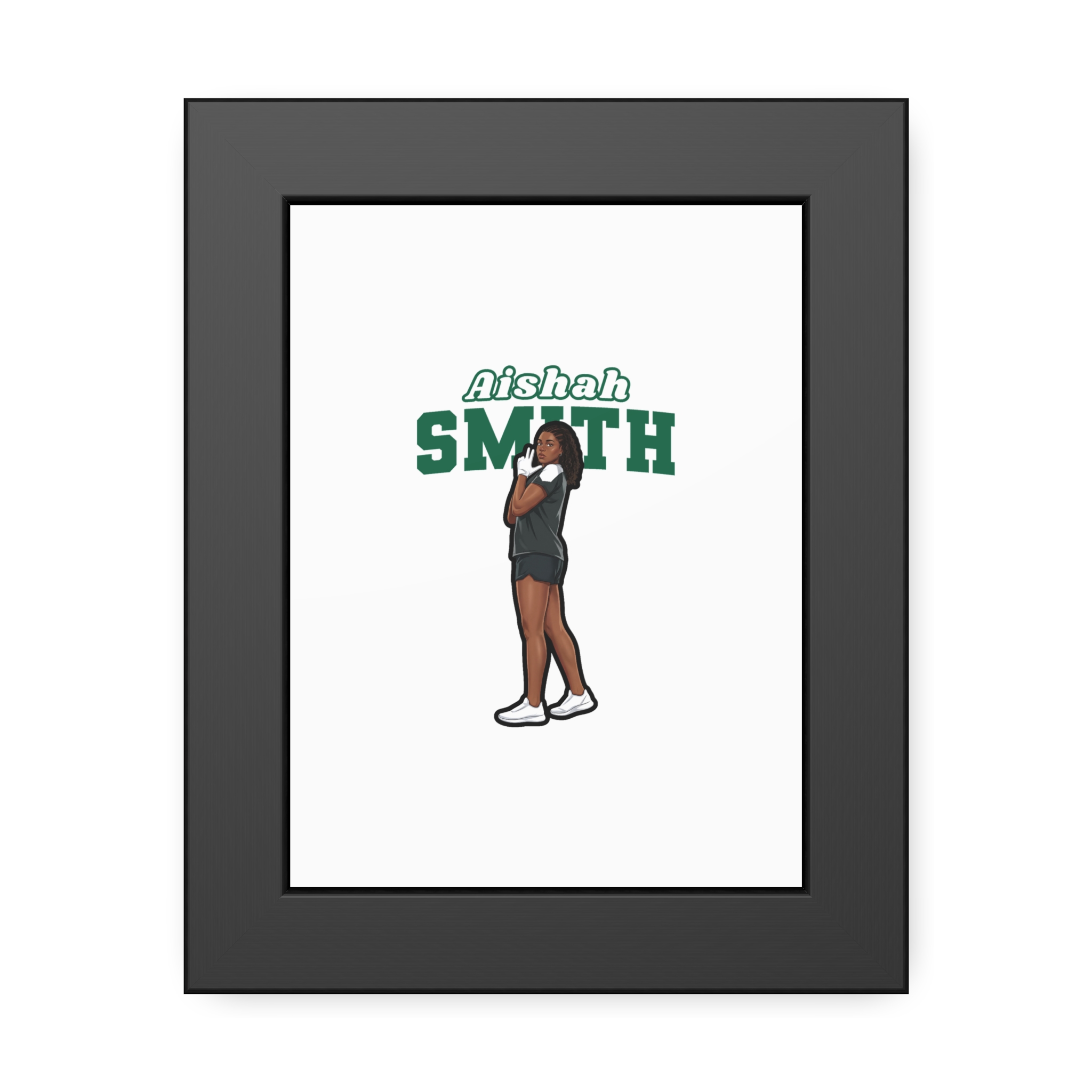 Framed Poster — character_name_arch in Black