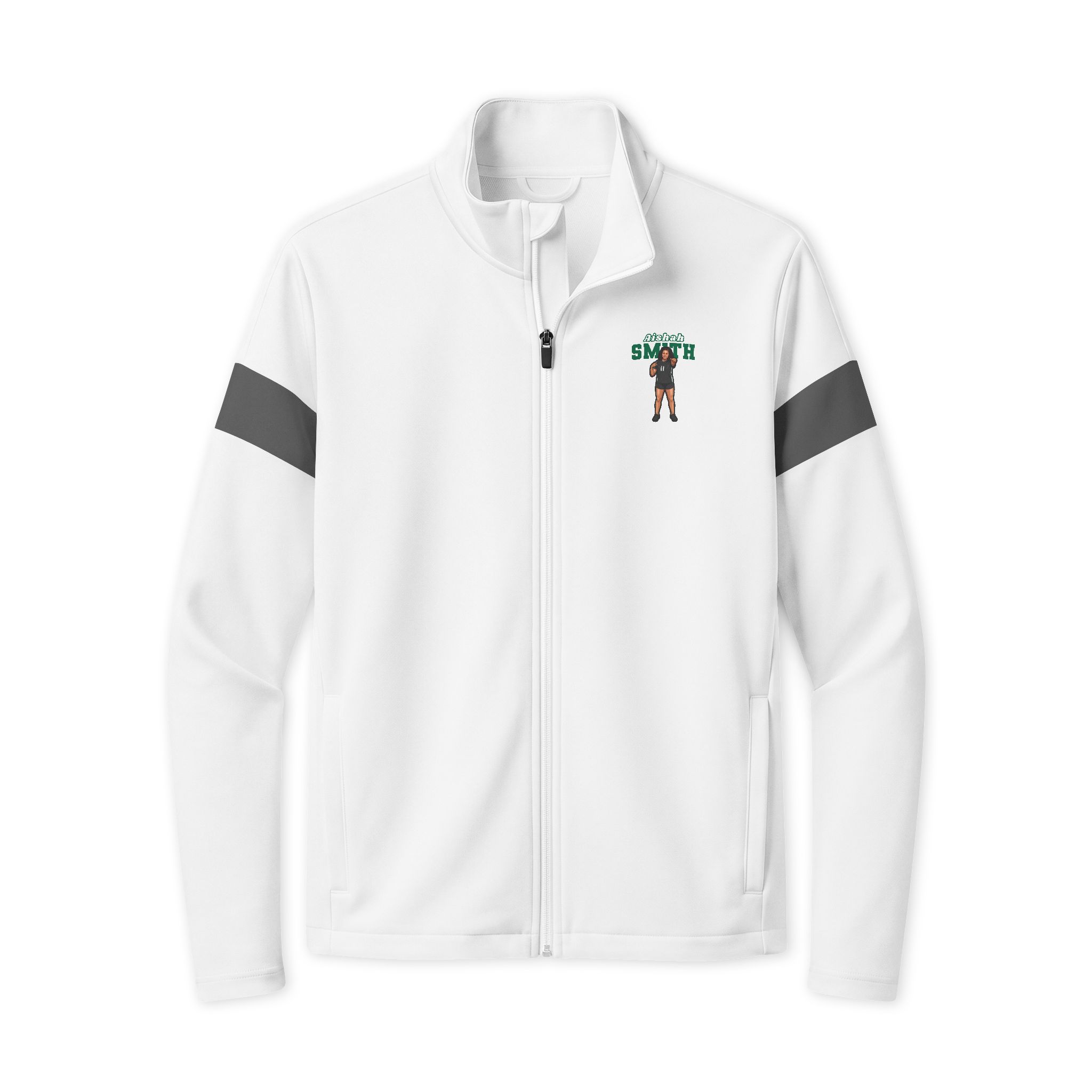 Travel Full-Zip Jacket — character_name_arch in White/ Iron Grey