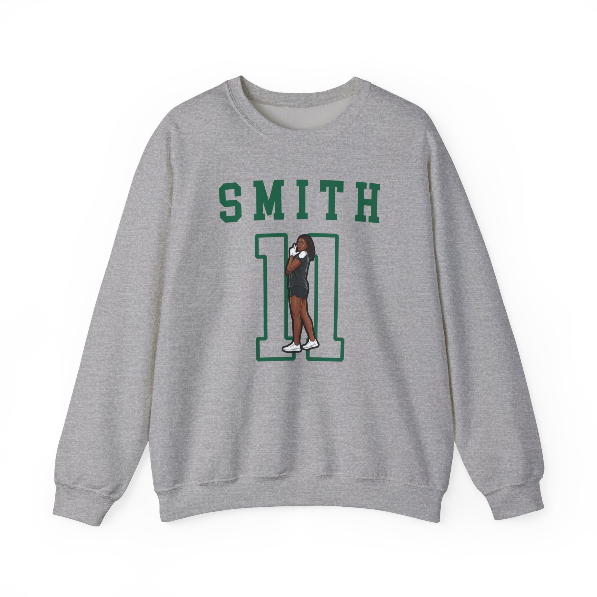 Crewneck Sweatshirt — character_shirsey in Grey