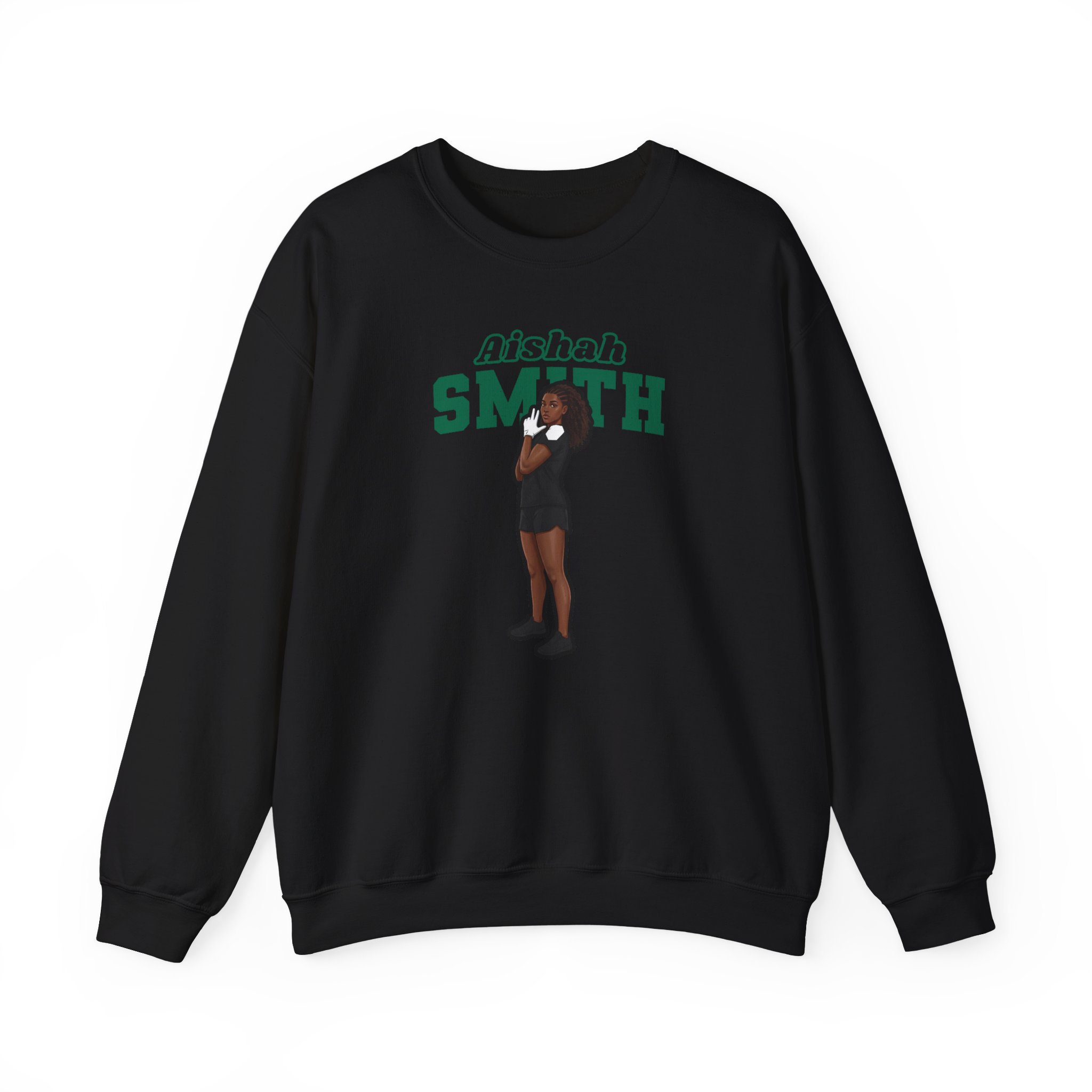 Crewneck Sweatshirt — character_name_arch in Black