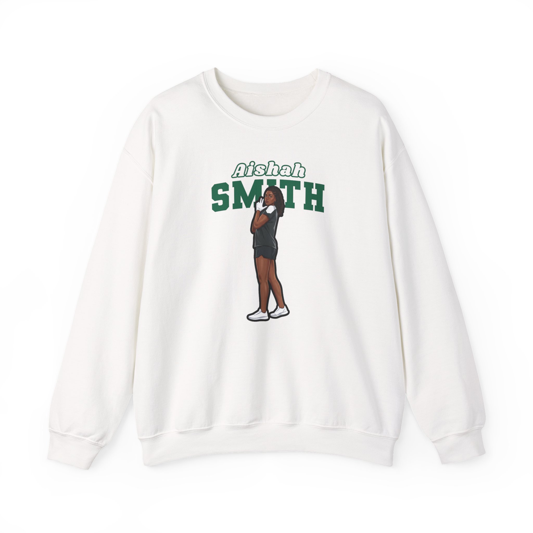 Crewneck Sweatshirt — character_name_arch in White