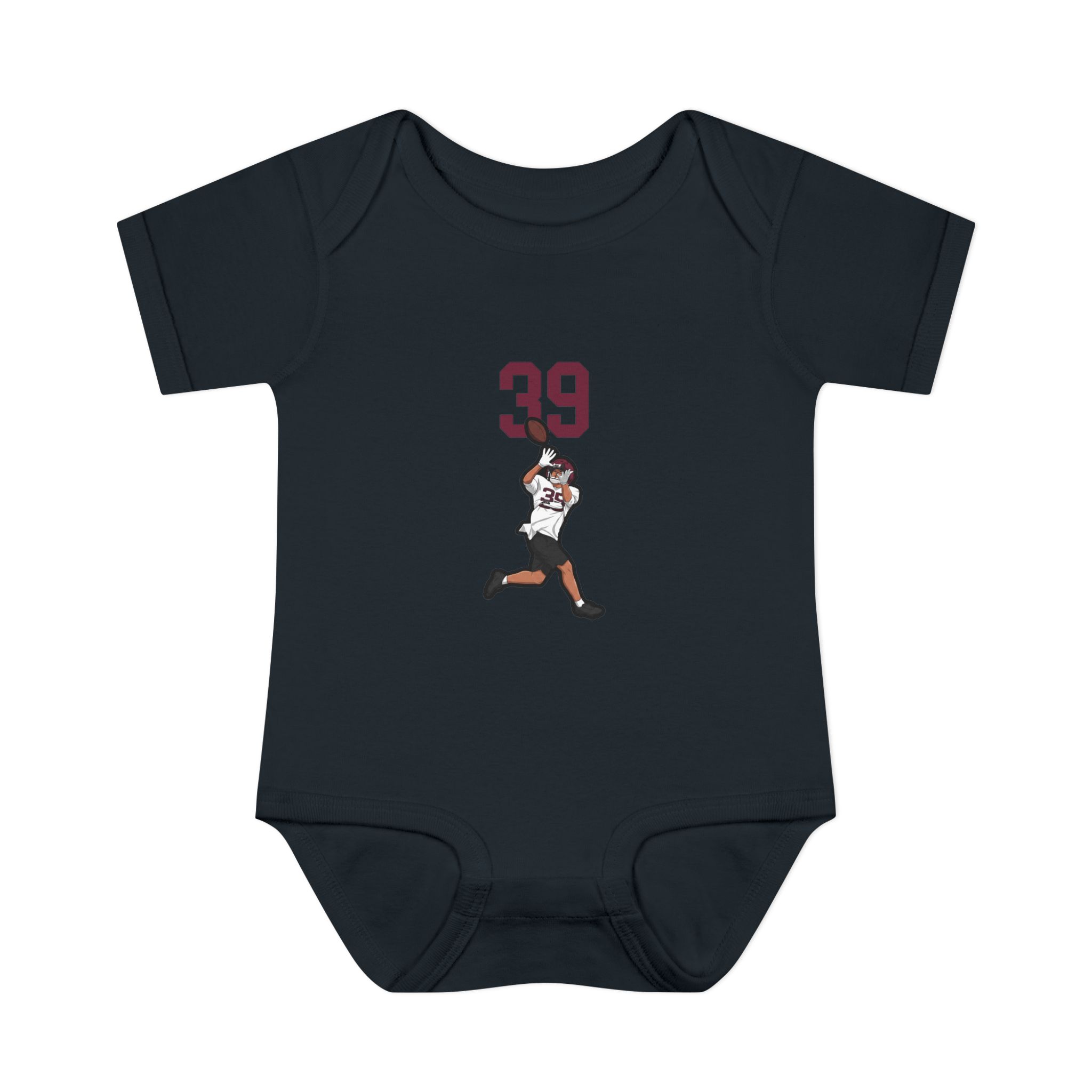 Baby Onesie — character_number_top in Black