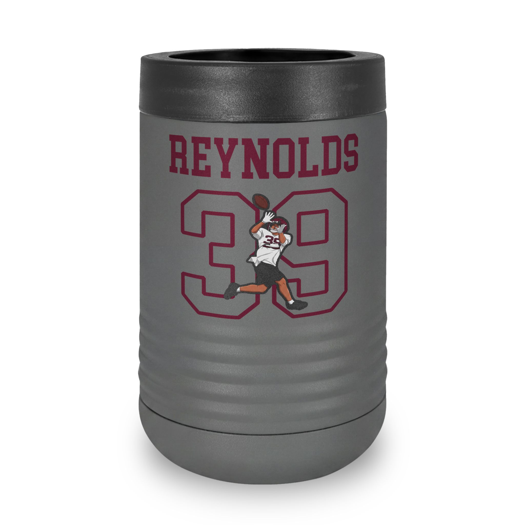 Stainless Can Cooler — character_shirsey in Grey