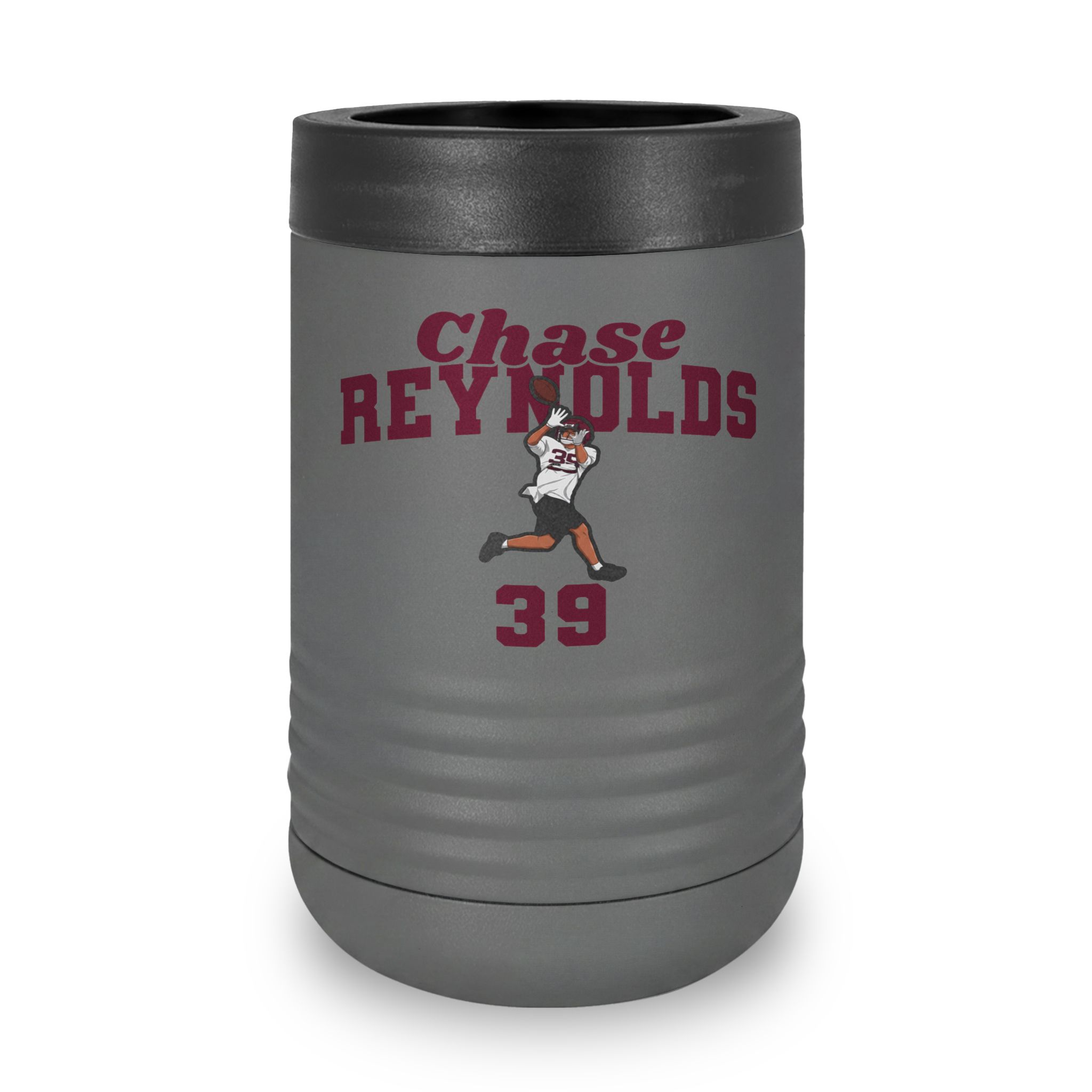 Stainless Can Cooler — character_signature_arch in Grey