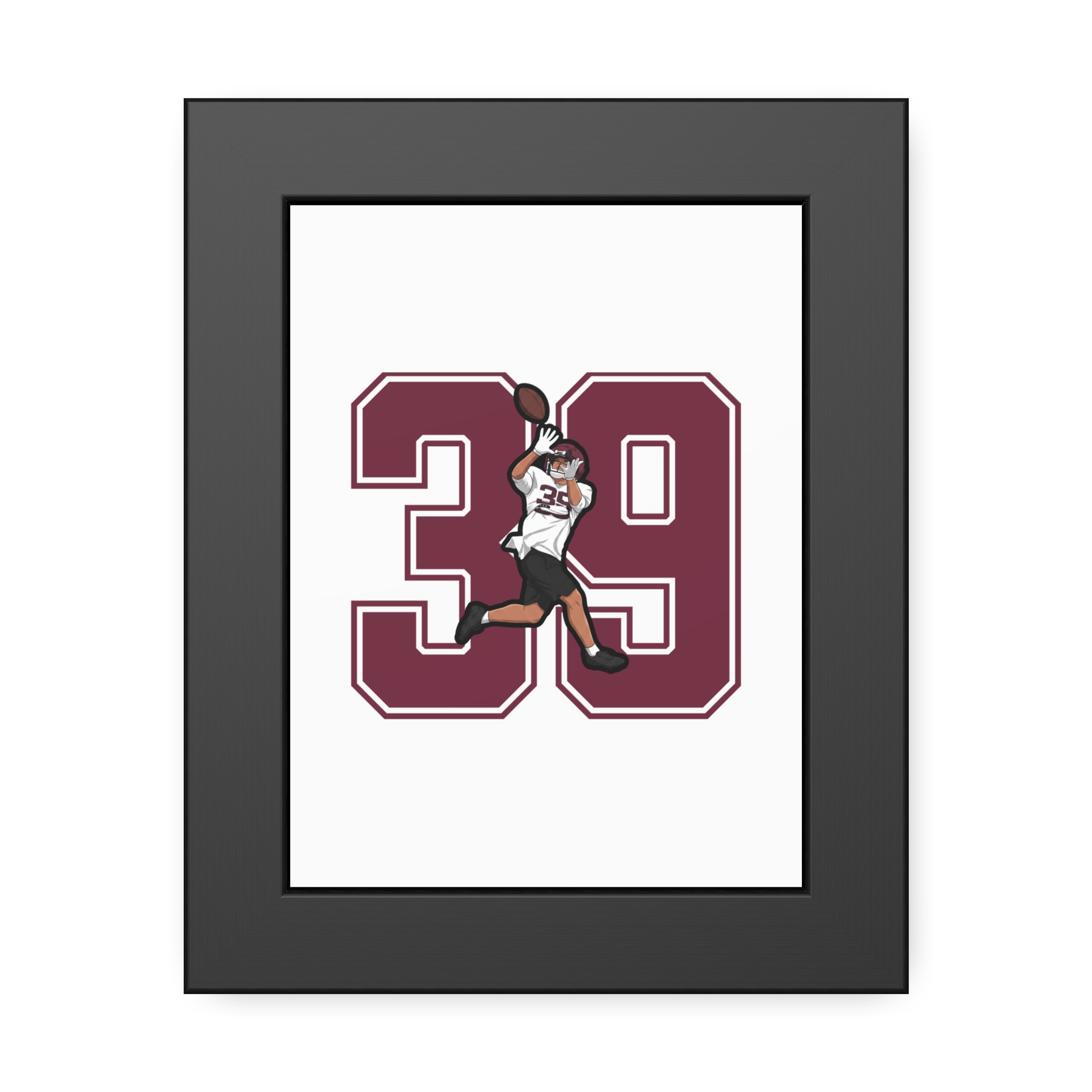 Framed Poster — character_number in Black