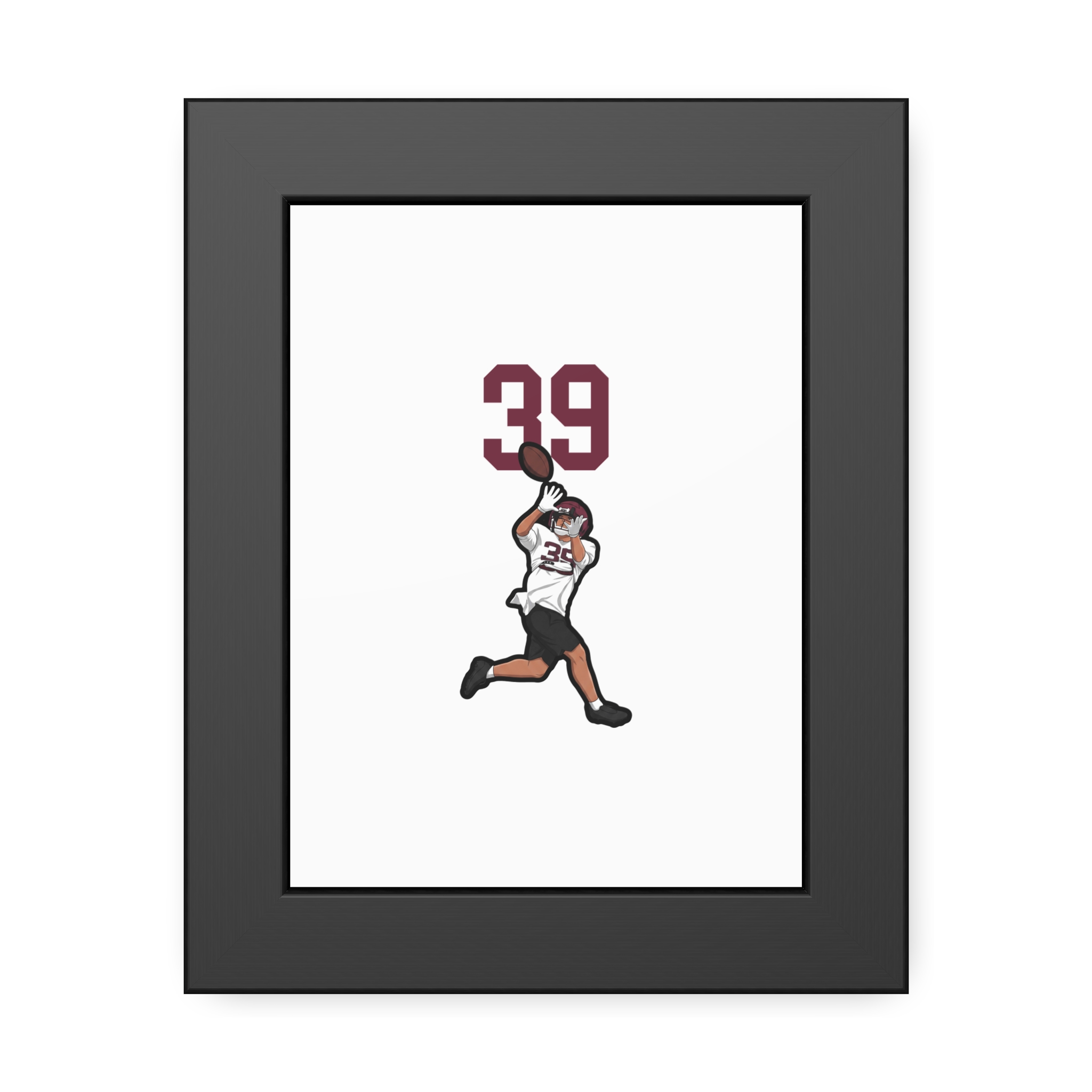 Framed Poster — character_number_top in Black