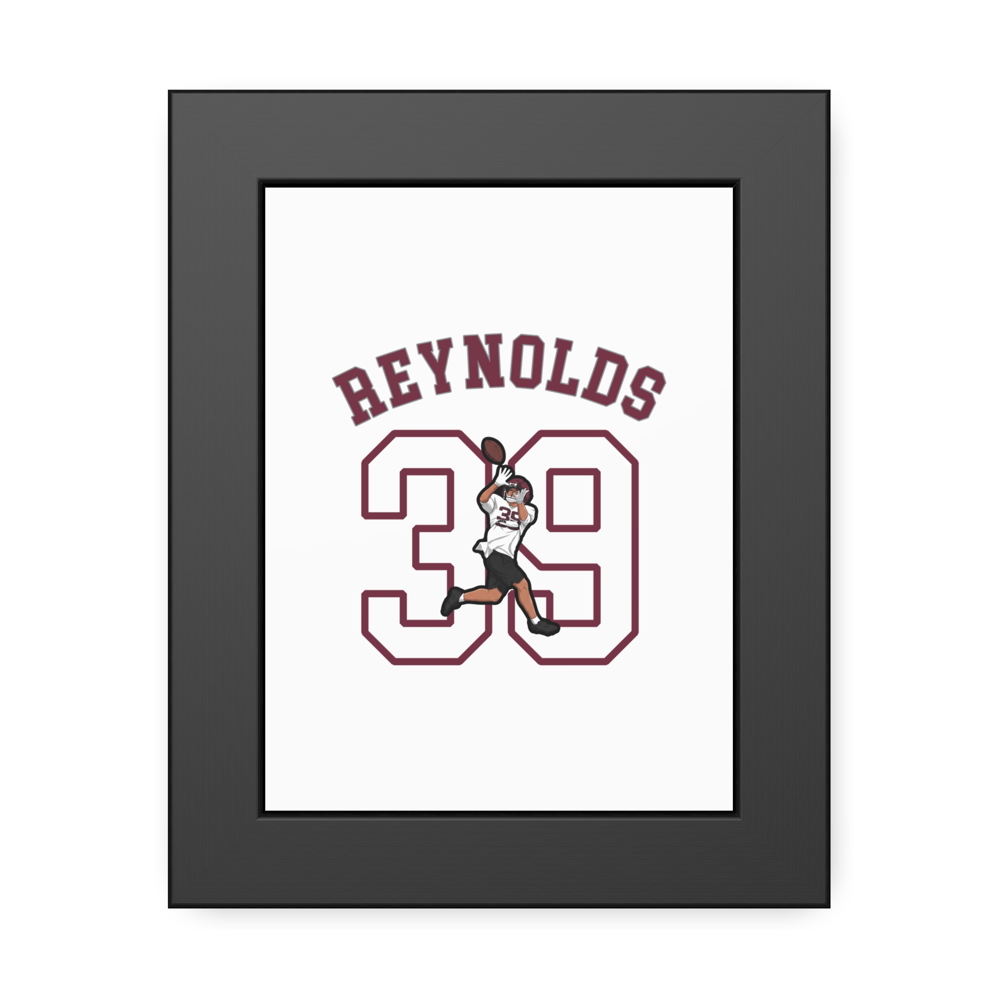 Framed Poster — character_shirsey_arch in Black