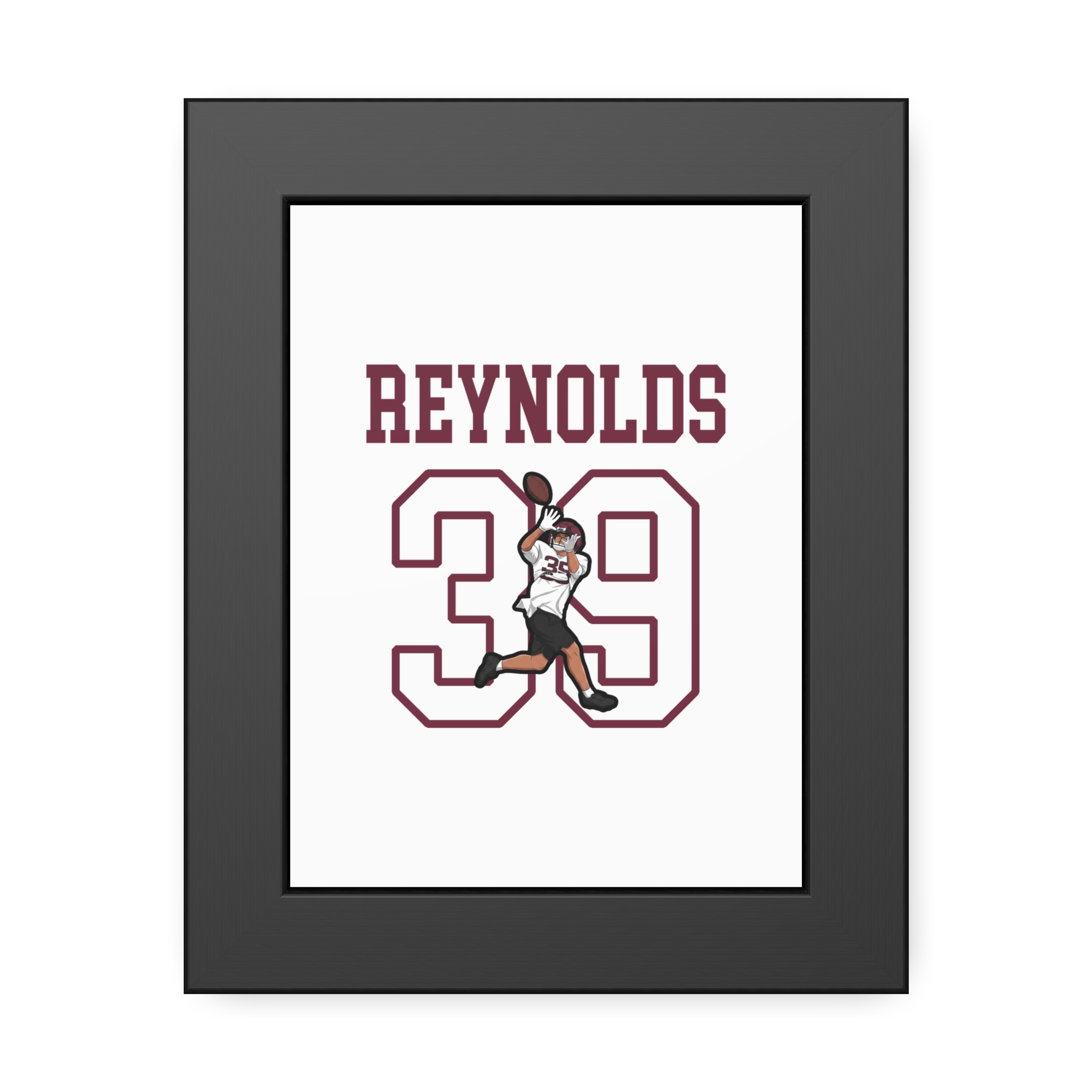Framed Poster — character_shirsey in Black