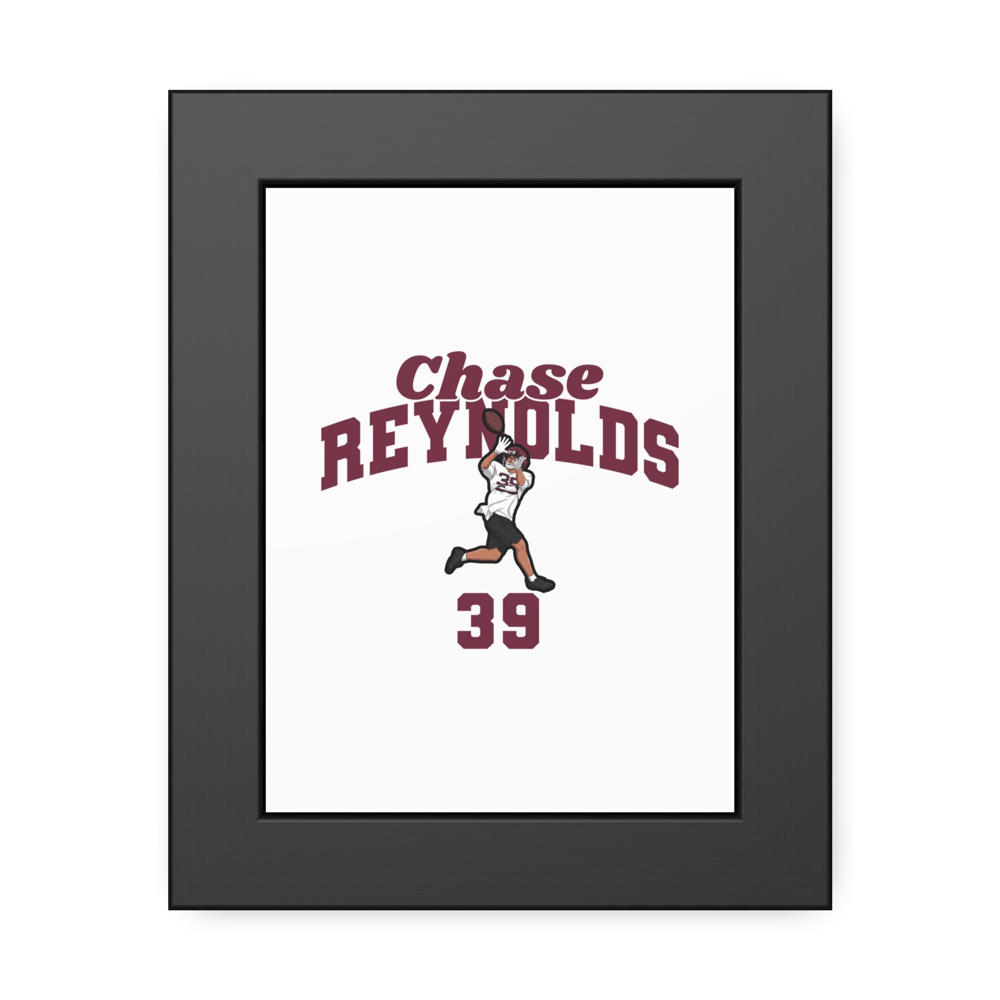 Framed Poster — character_signature_arch in Black