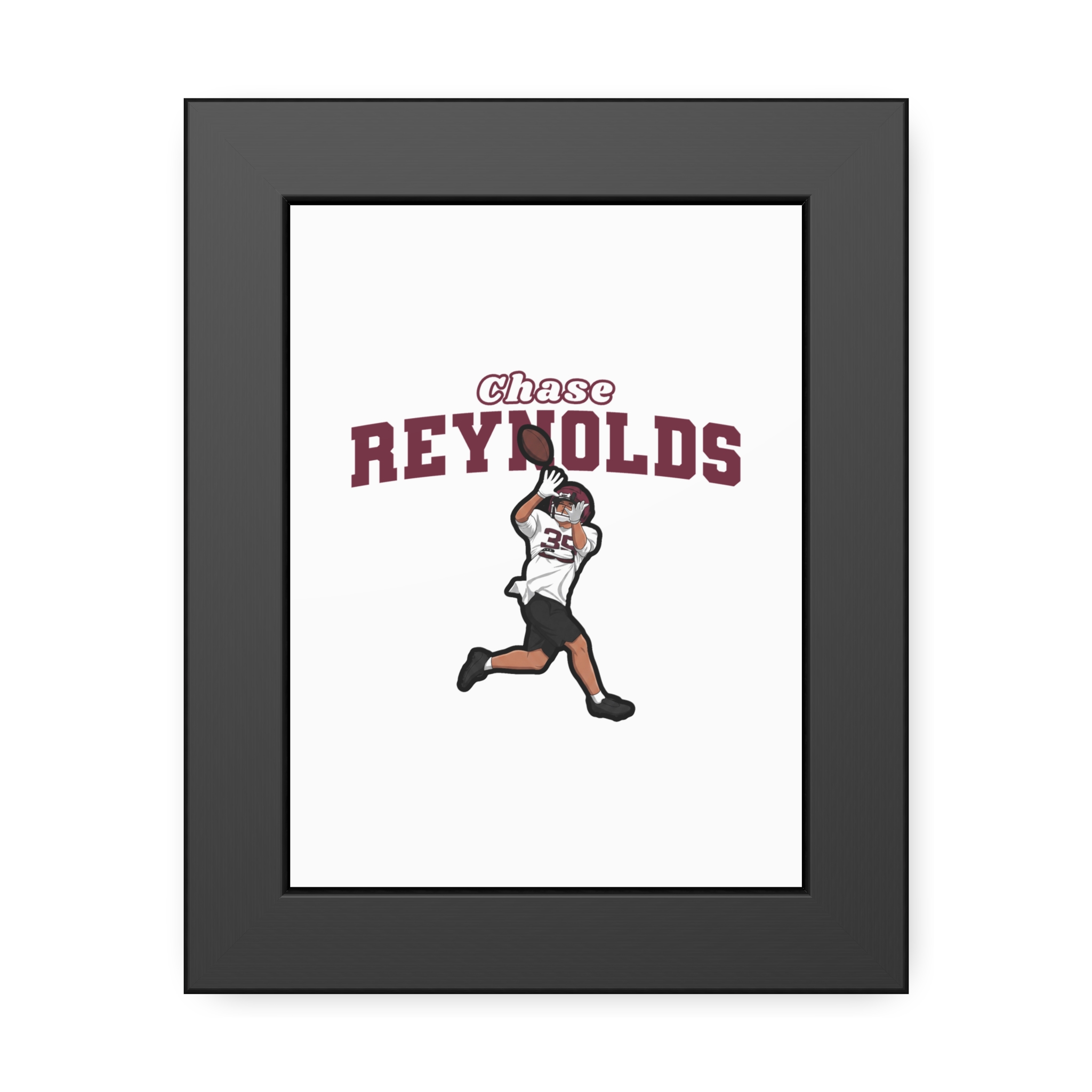 Framed Poster — character_name_arch in Black