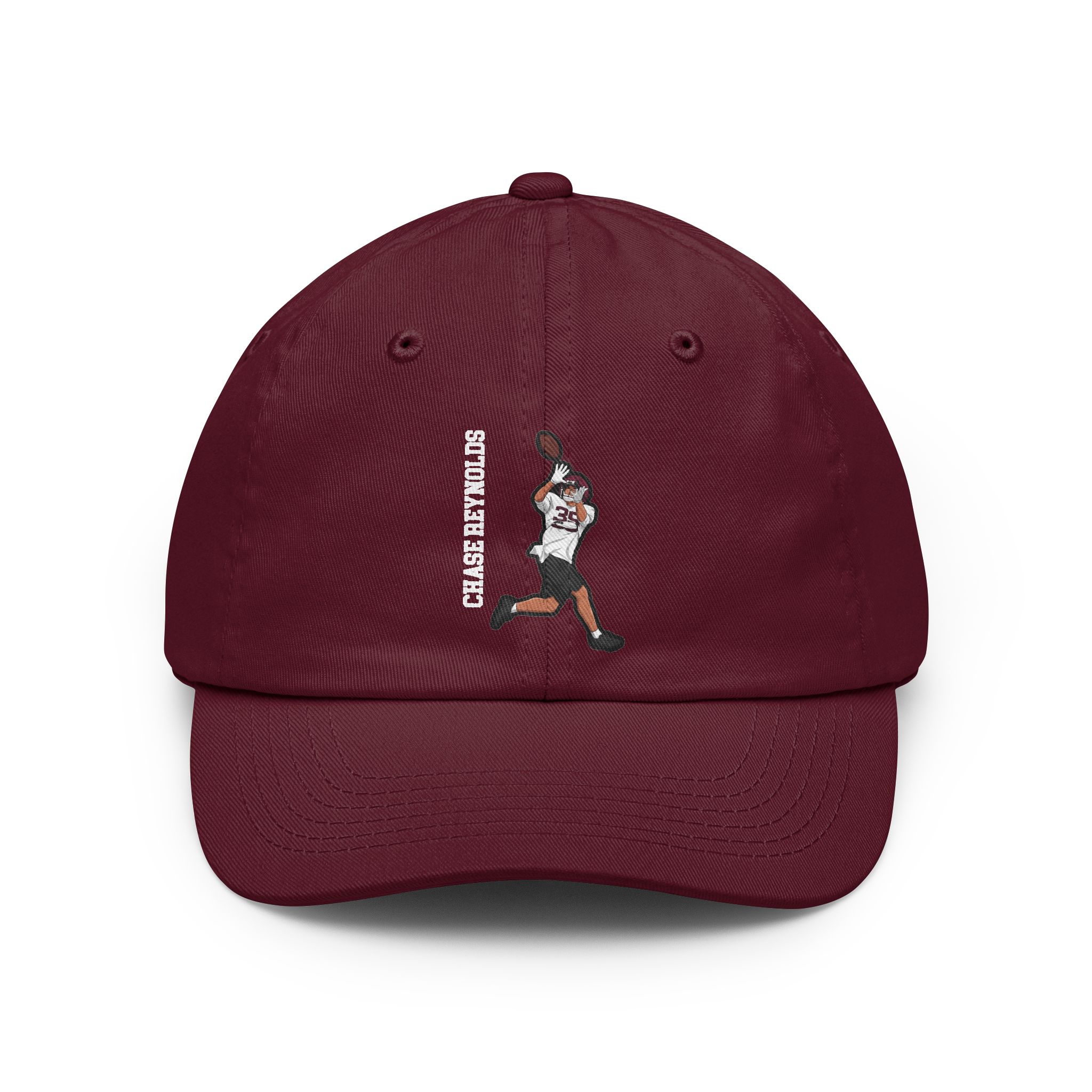 Classic Cap — character_name_vertical in Maroon
