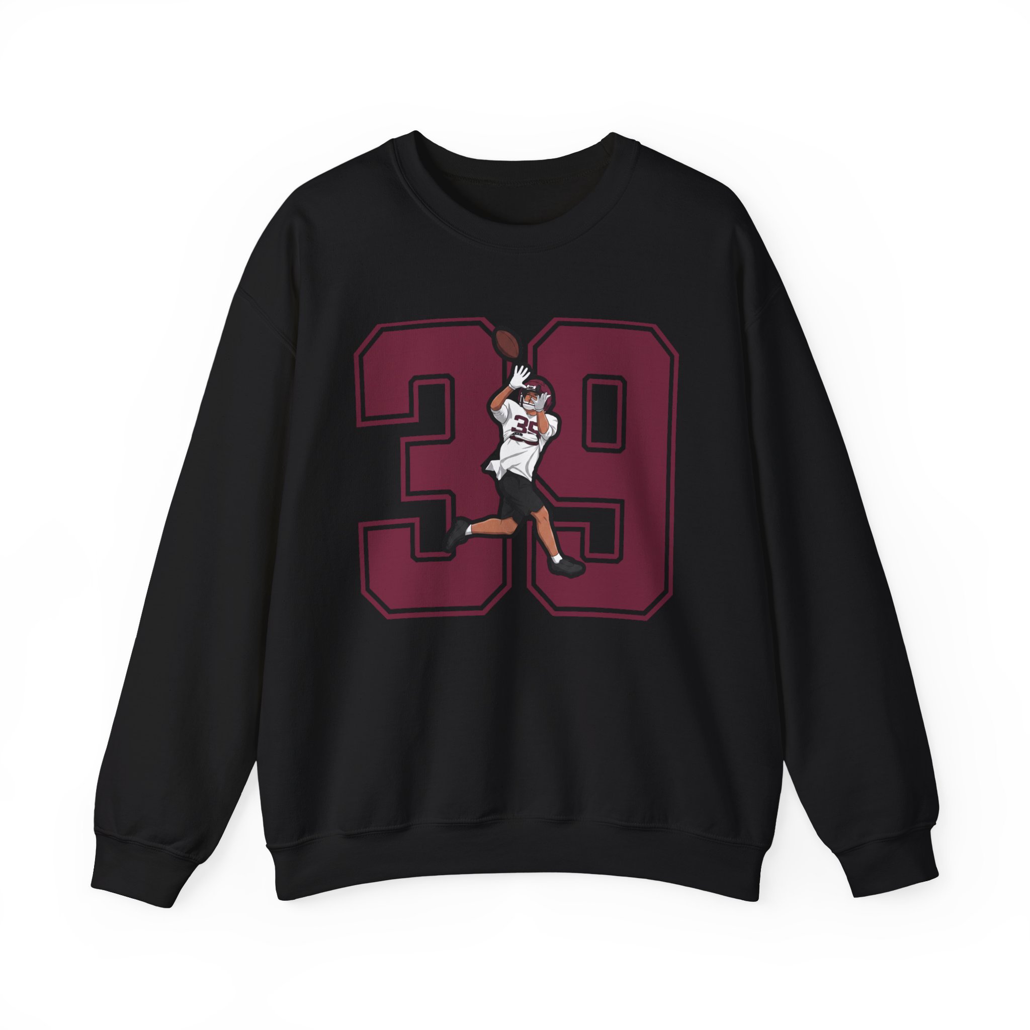 Crewneck Sweatshirt — character_number in Black