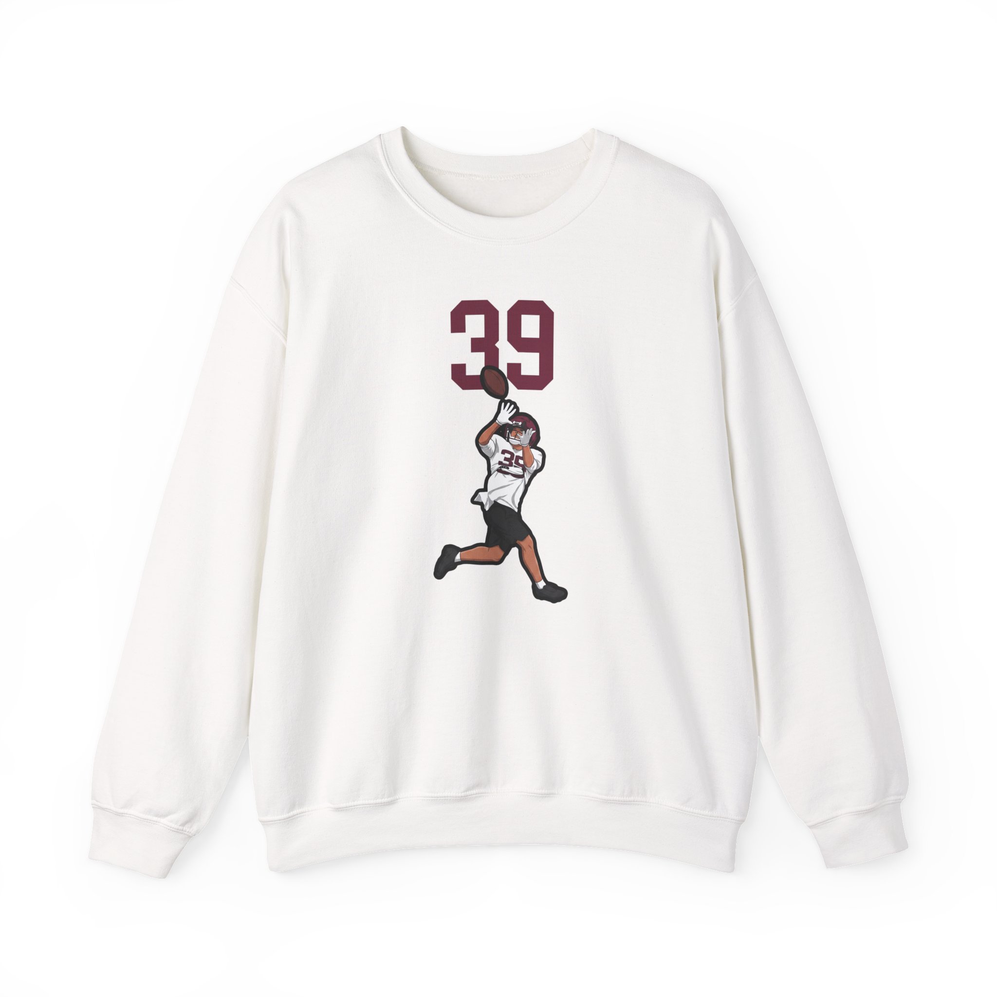 Crewneck Sweatshirt — character_number_top in White