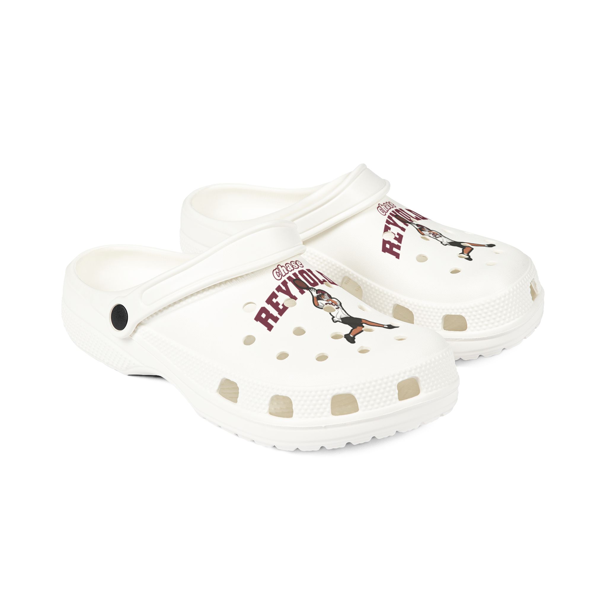 Rubber Clogs — character_name_arch in White