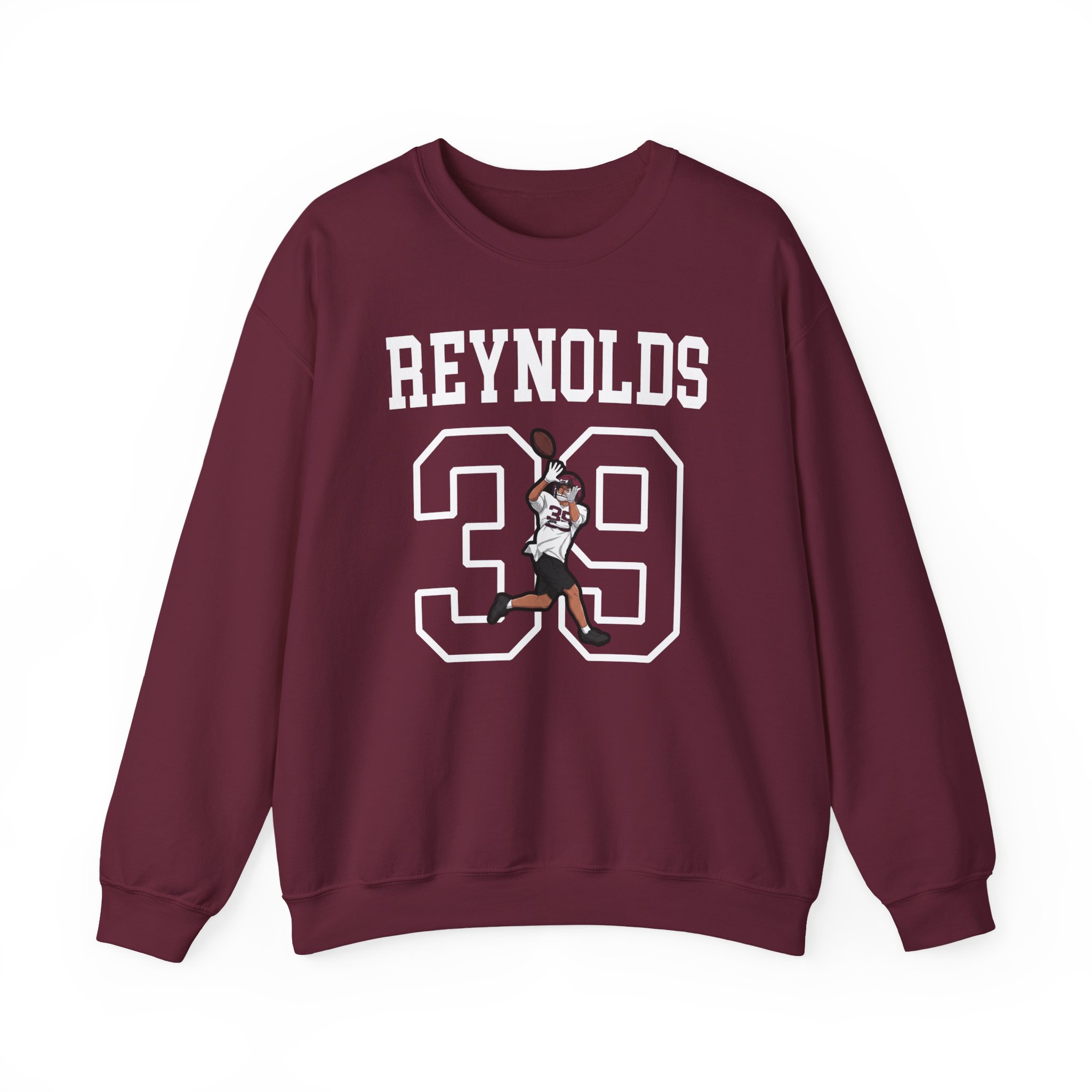 Crewneck Sweatshirt — character_shirsey in Maroon