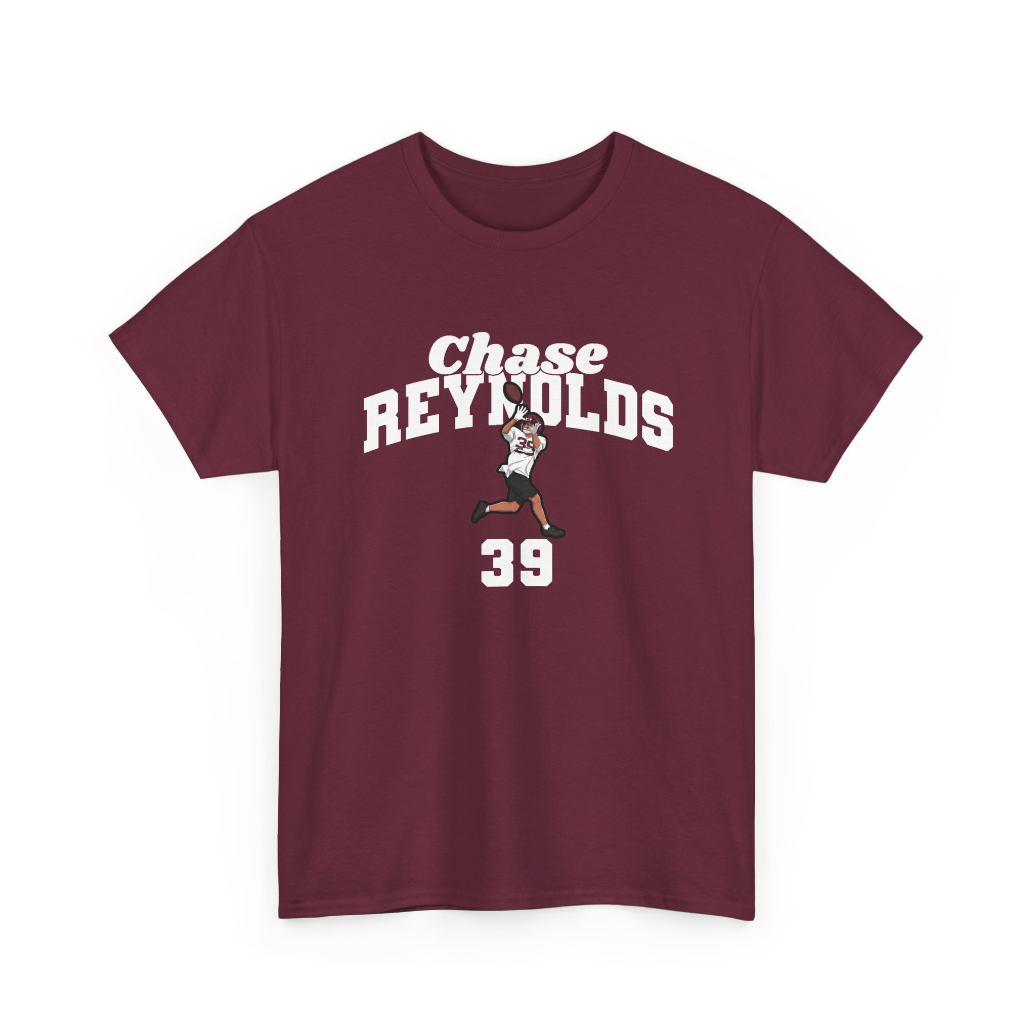 Tee — character_signature_arch in Maroon