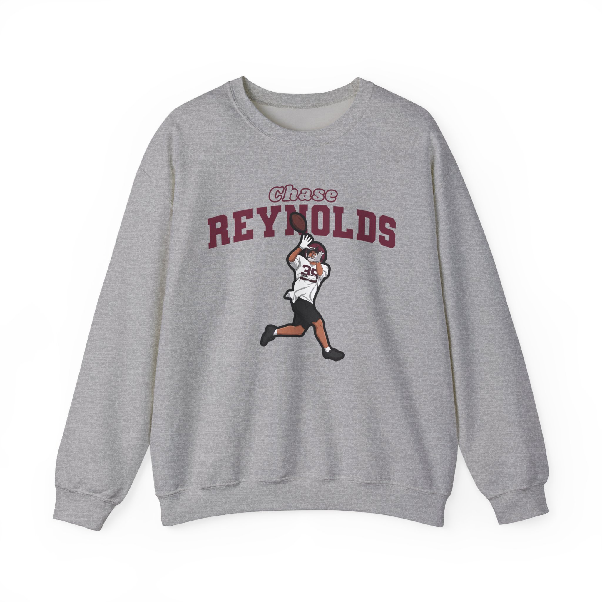 Crewneck Sweatshirt — character_name_arch in Grey