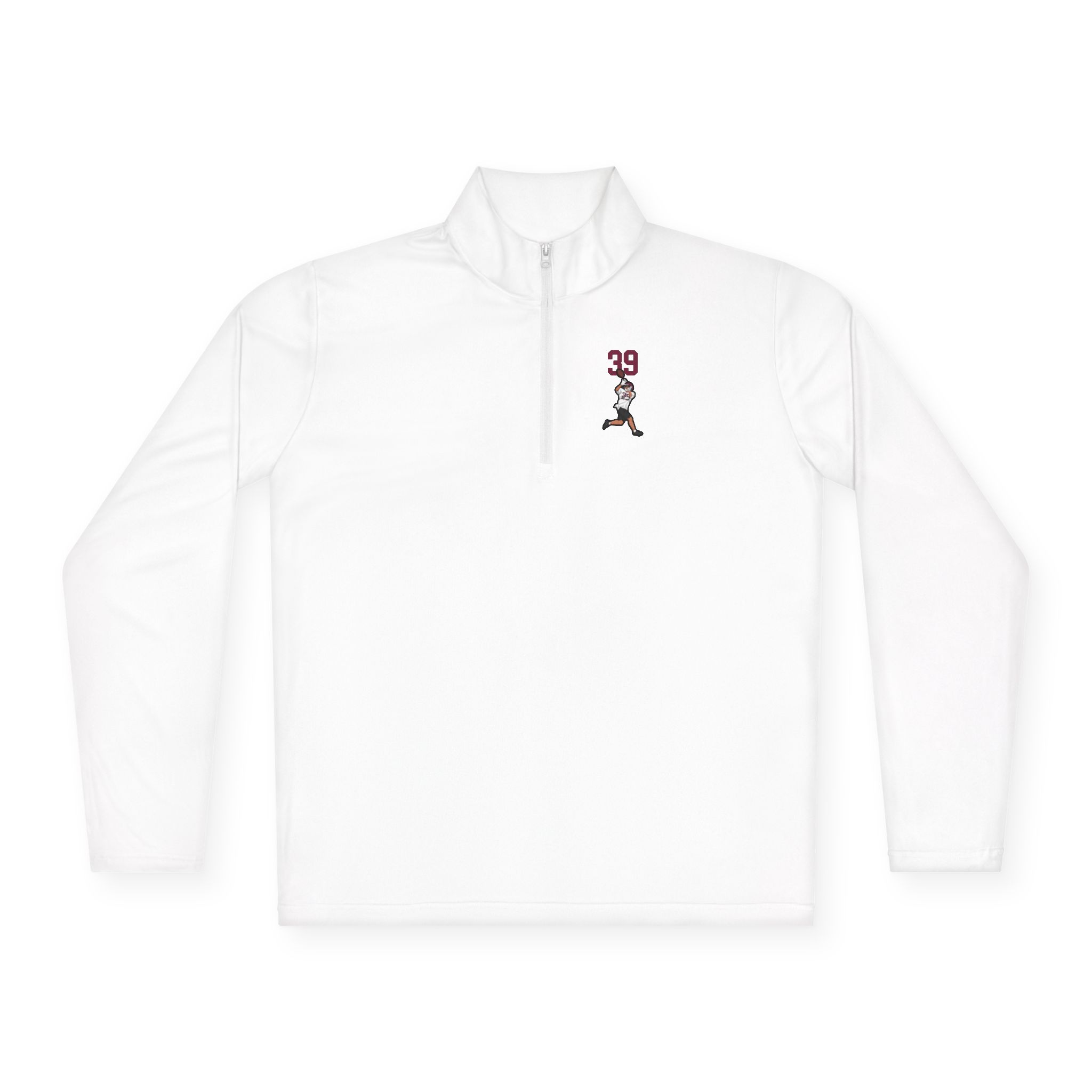 Q-Zip Pullover — character_number_top in White