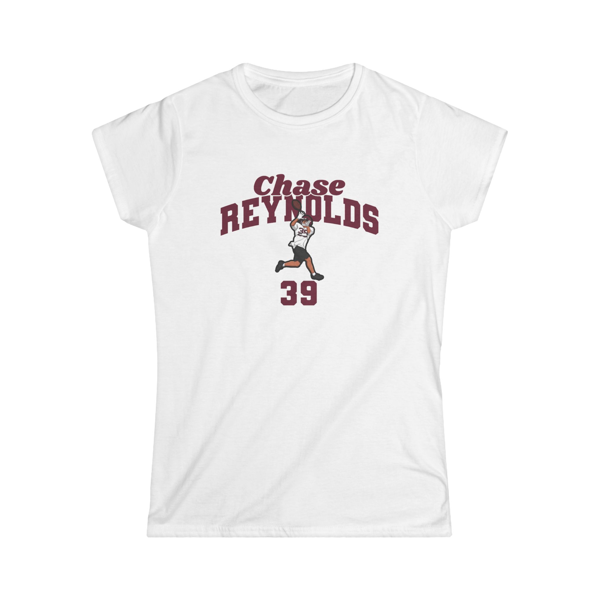 Women's Softstyle Tee — character_signature_arch in White