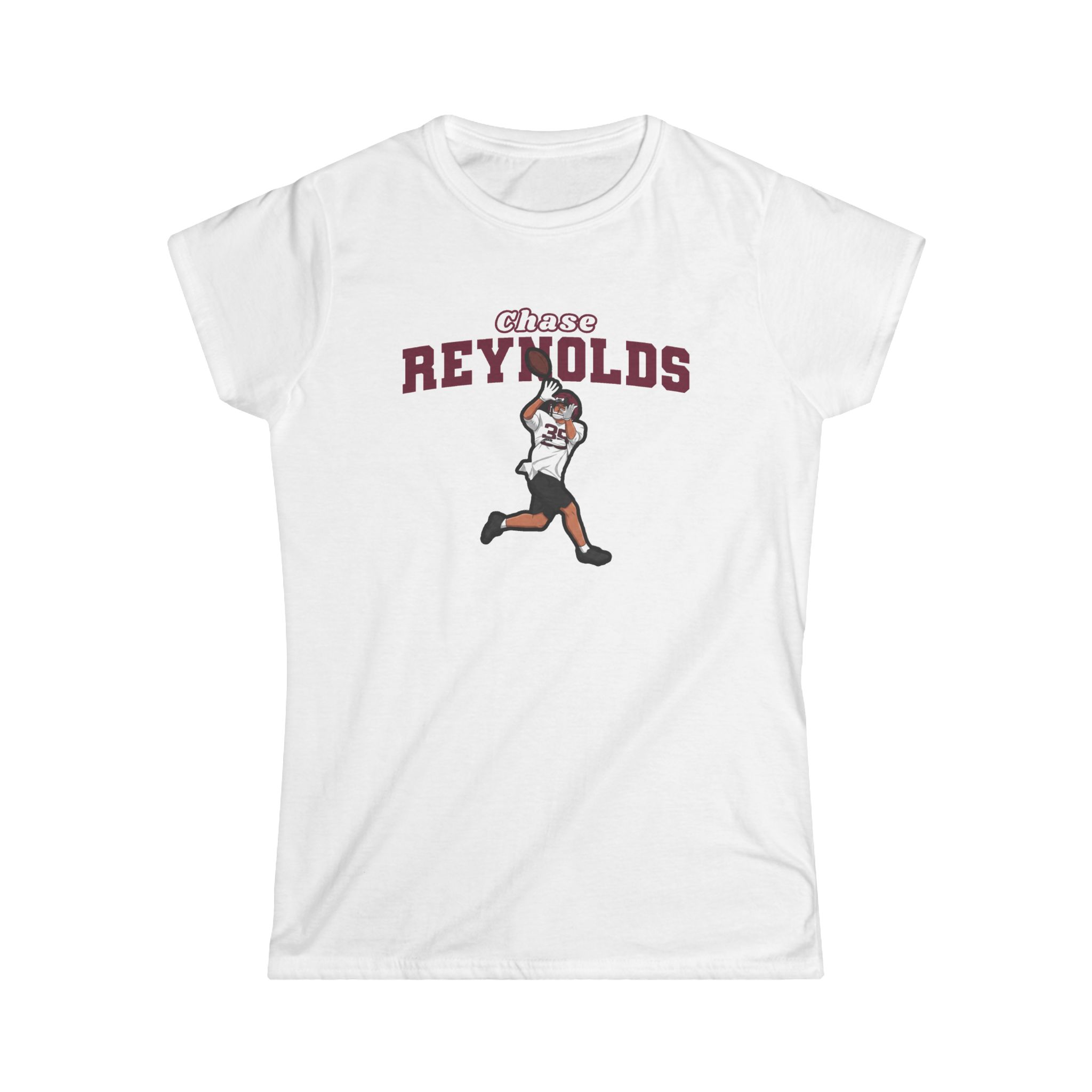 Women's Softstyle Tee — character_name_arch in White