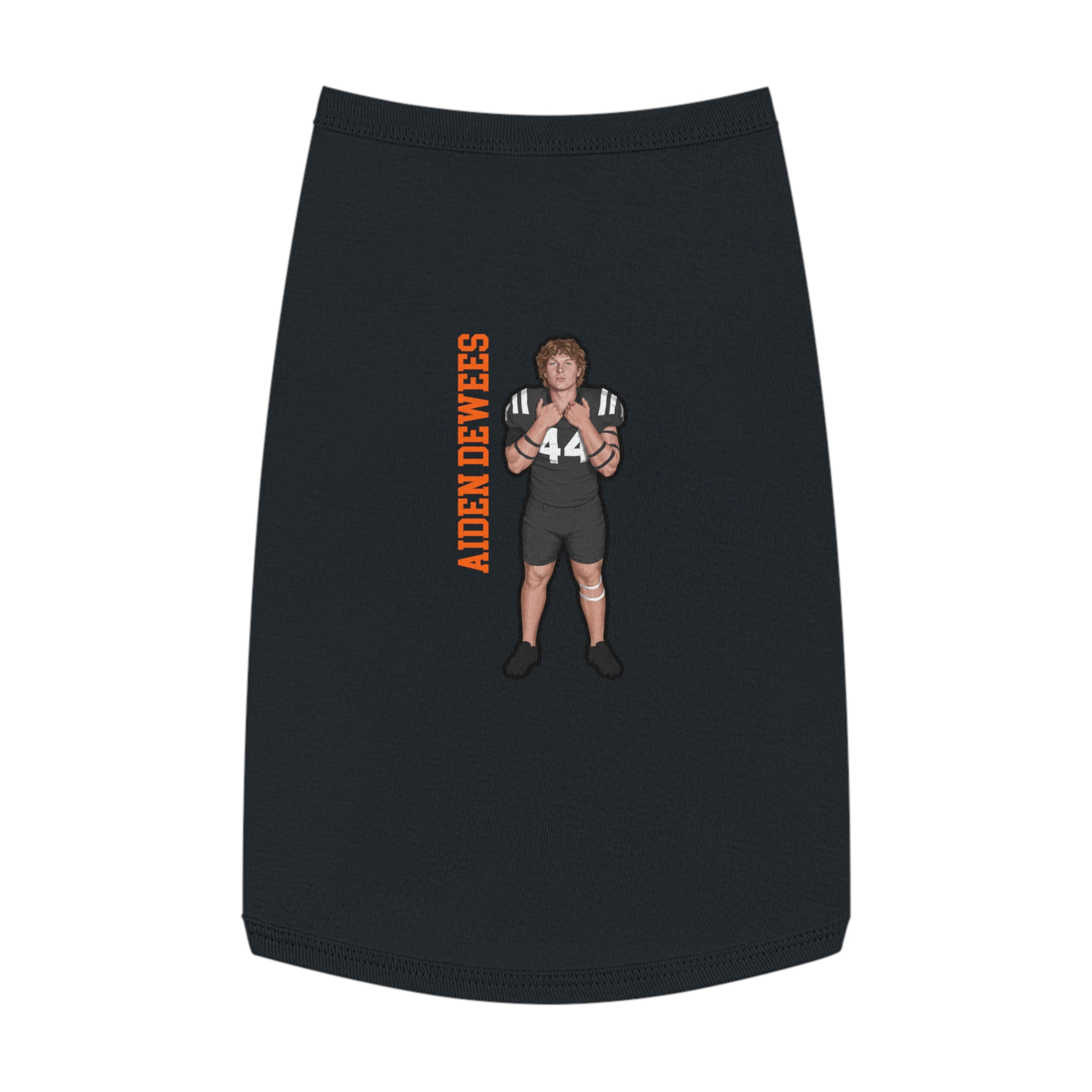 Pet Tank Top — character_name_vertical in White