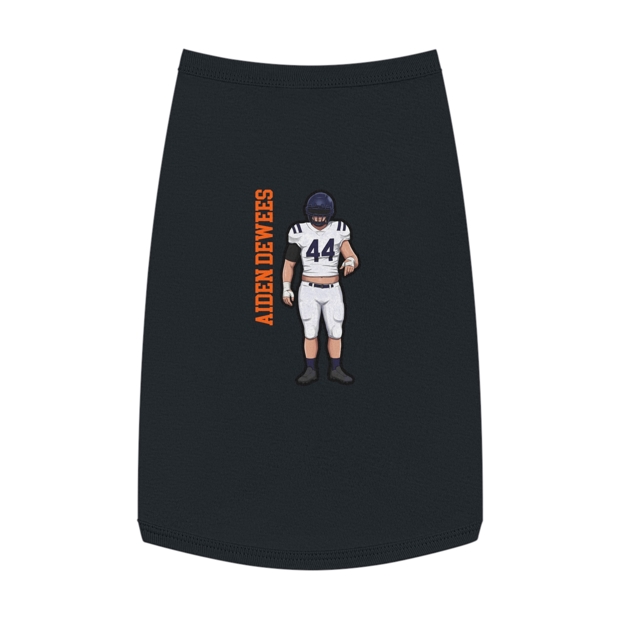 Pet Tank Top — character_name_vertical in Black