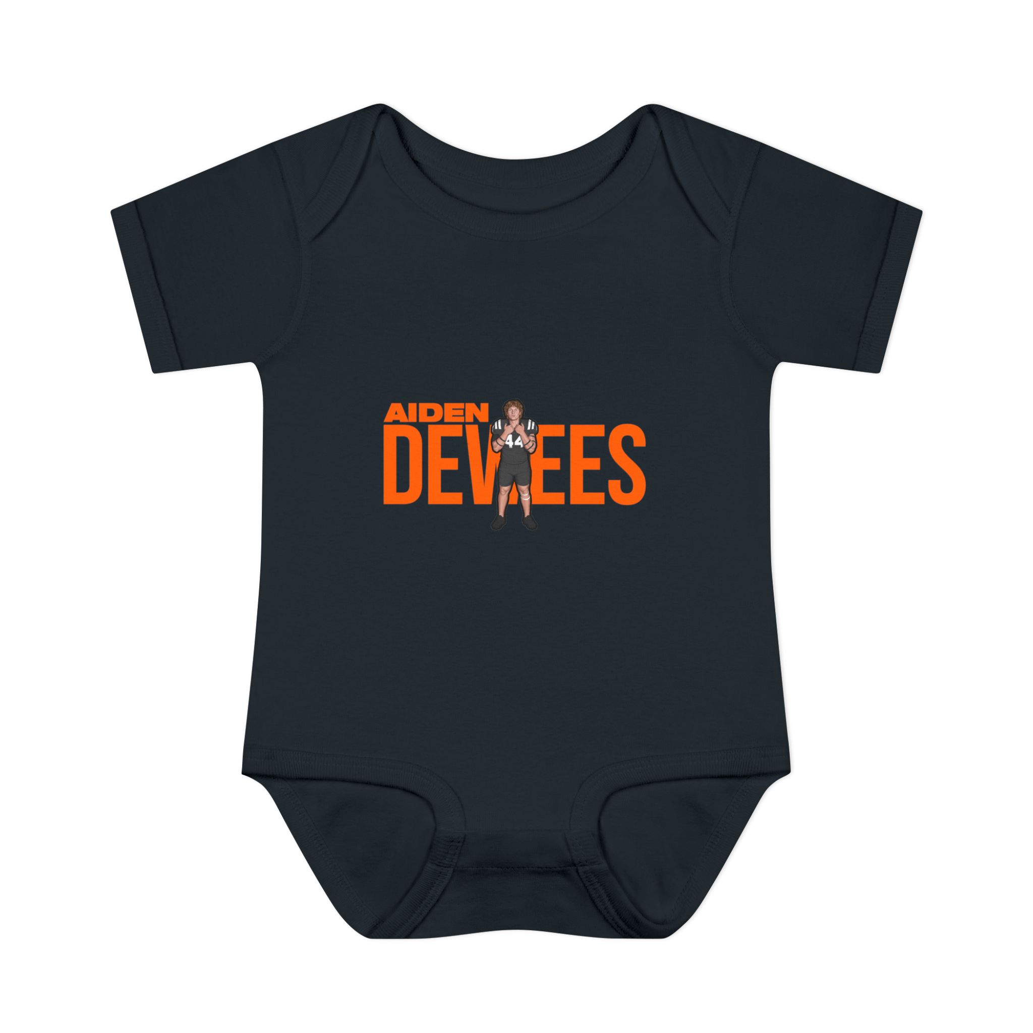 Baby Onesie — character_player_name in Black