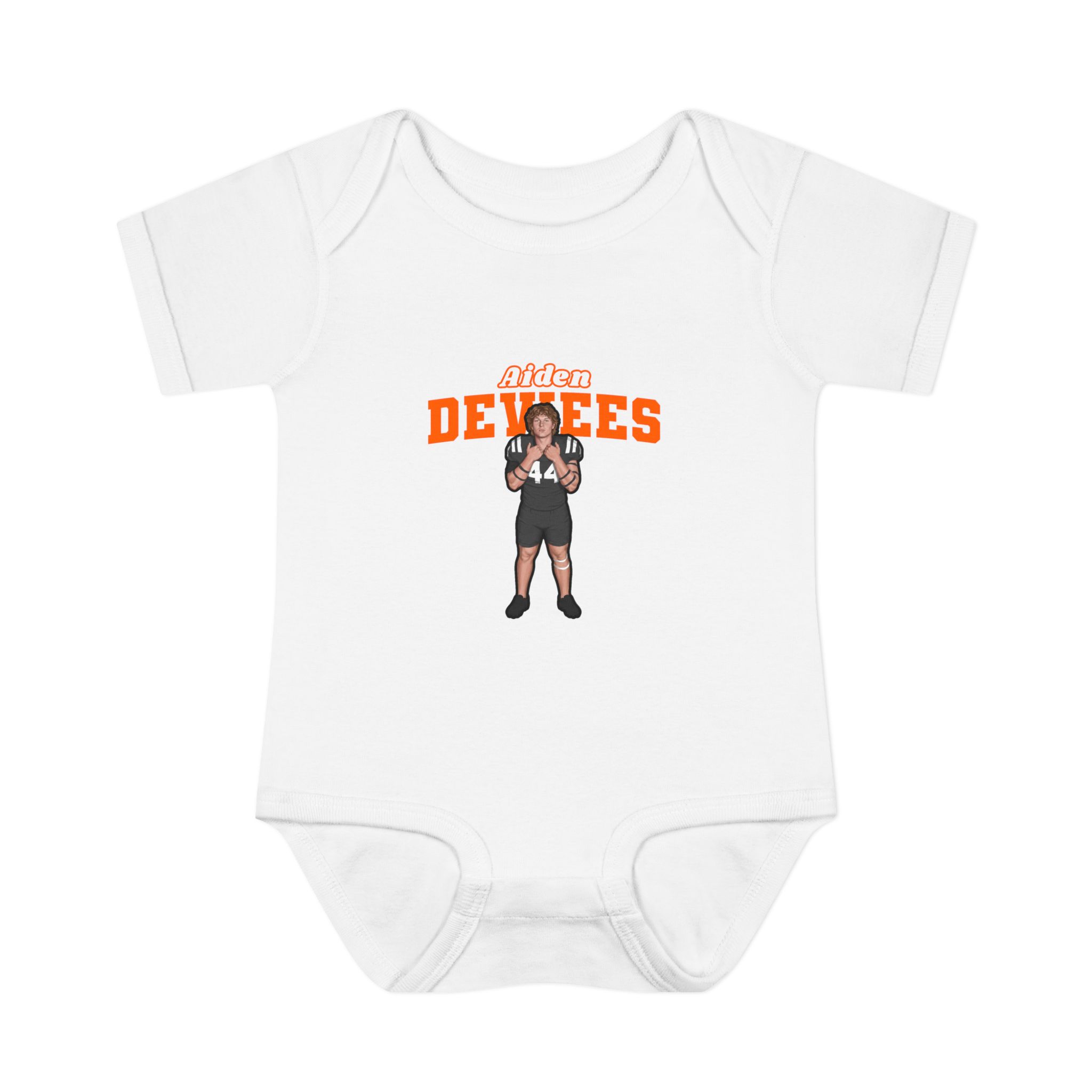 Baby Onesie — character_name_arch in White