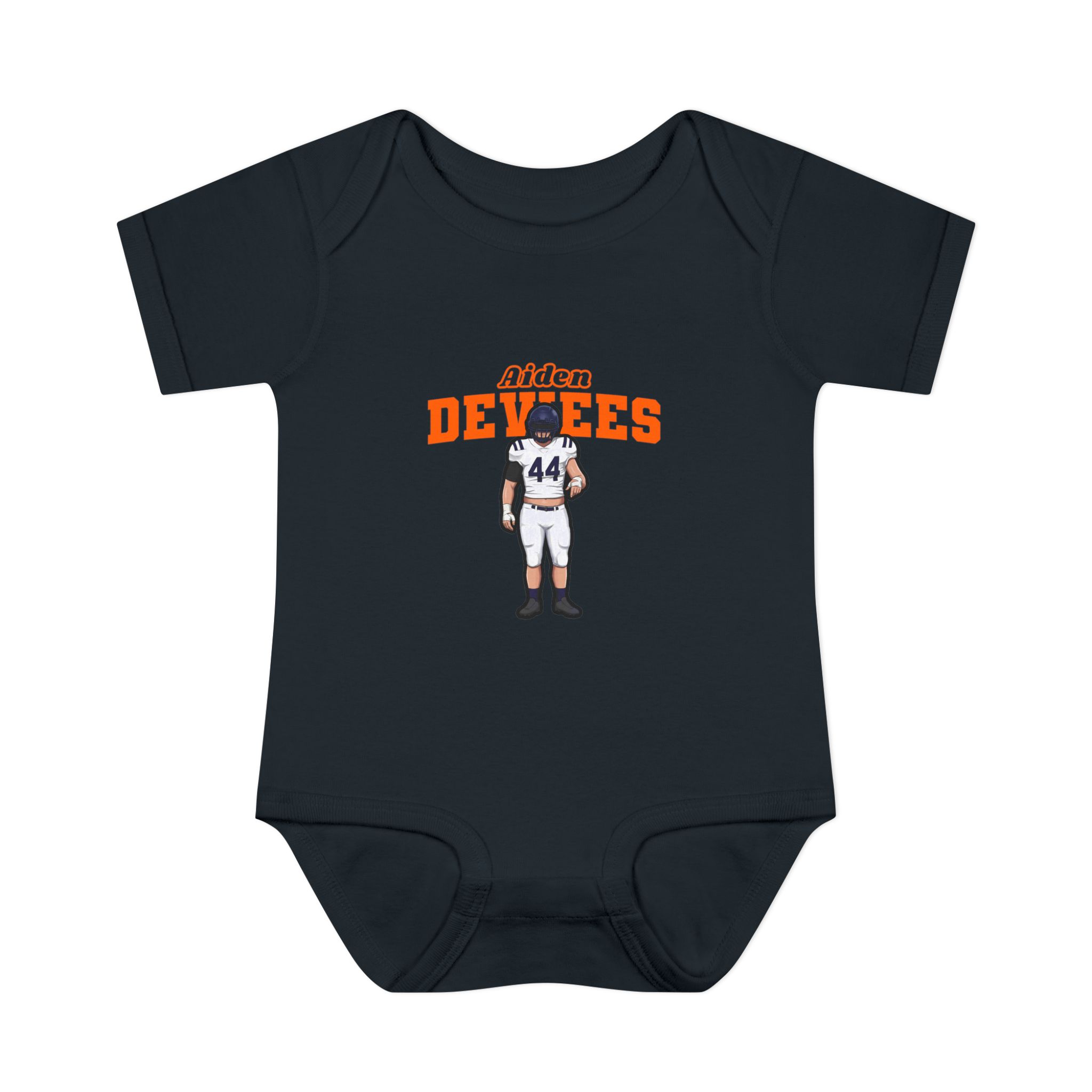 Baby Onesie — character_name_arch in Black