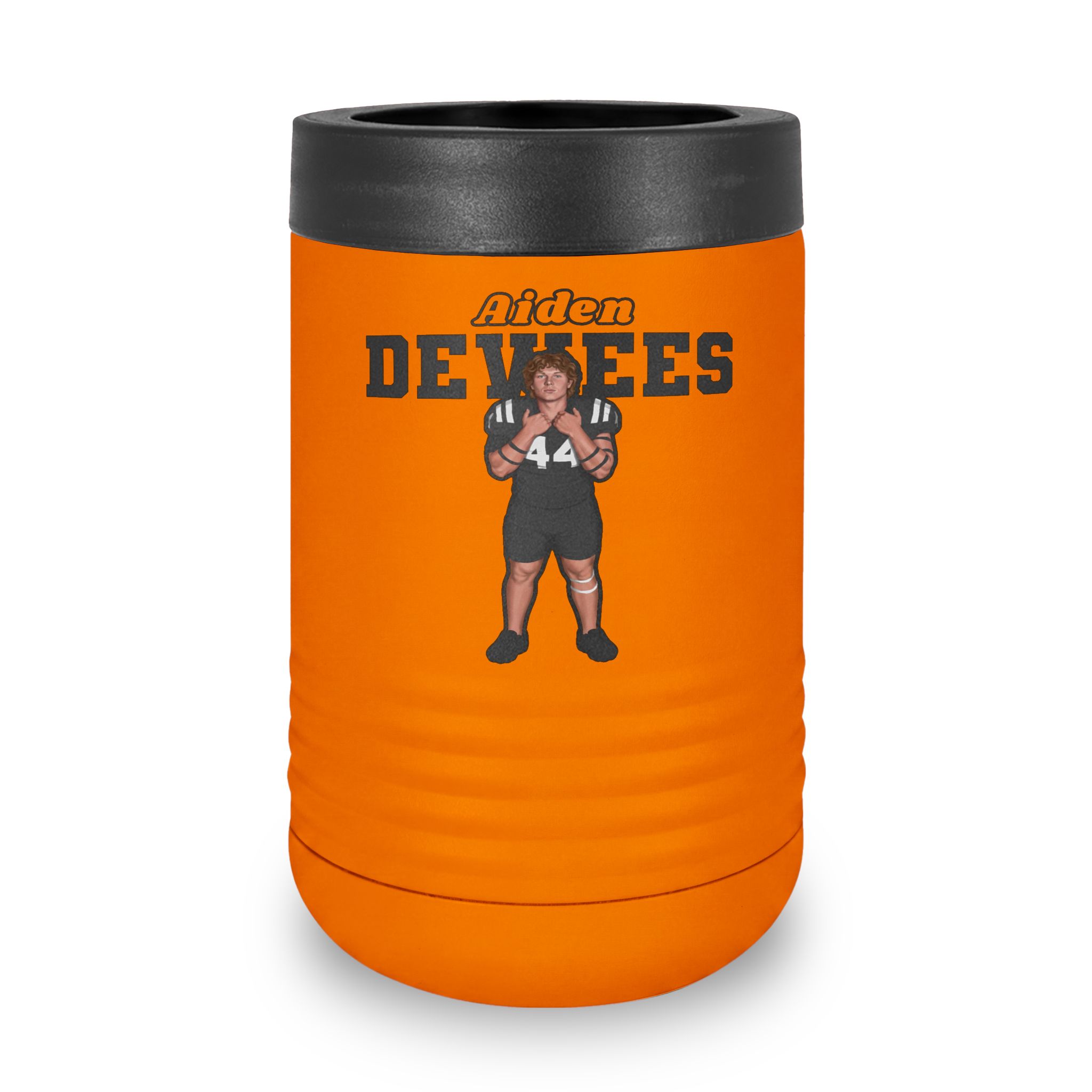 Stainless Can Cooler — character_name_arch in Orange