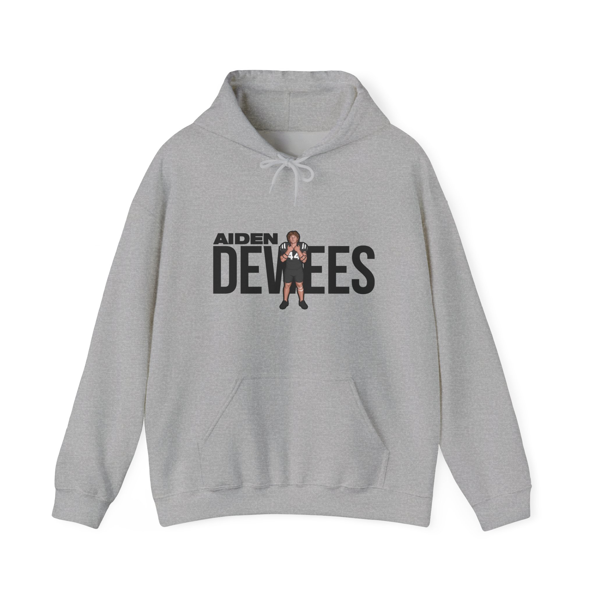 Hoodie — character_player_name in Grey