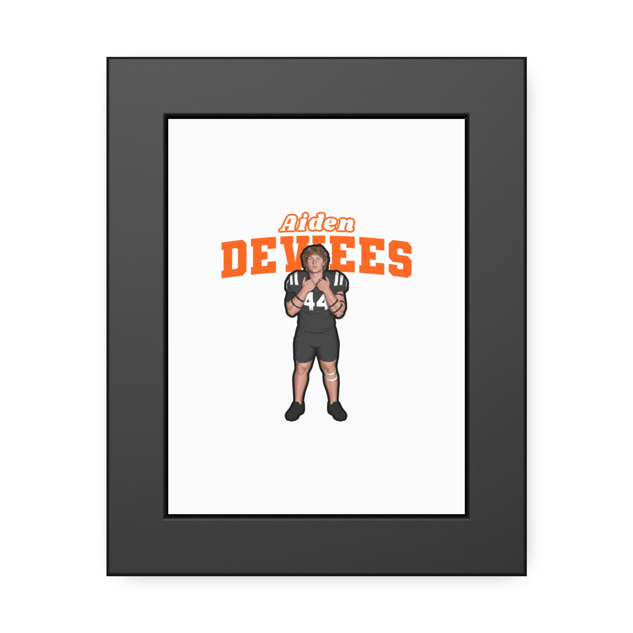 Framed Poster — character_name_arch in Black