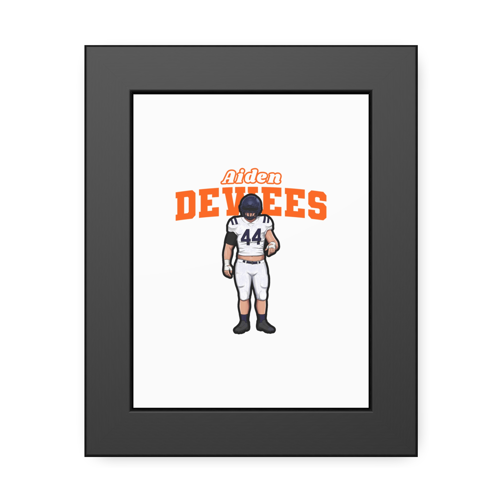 Framed Poster — character_name_arch in Black