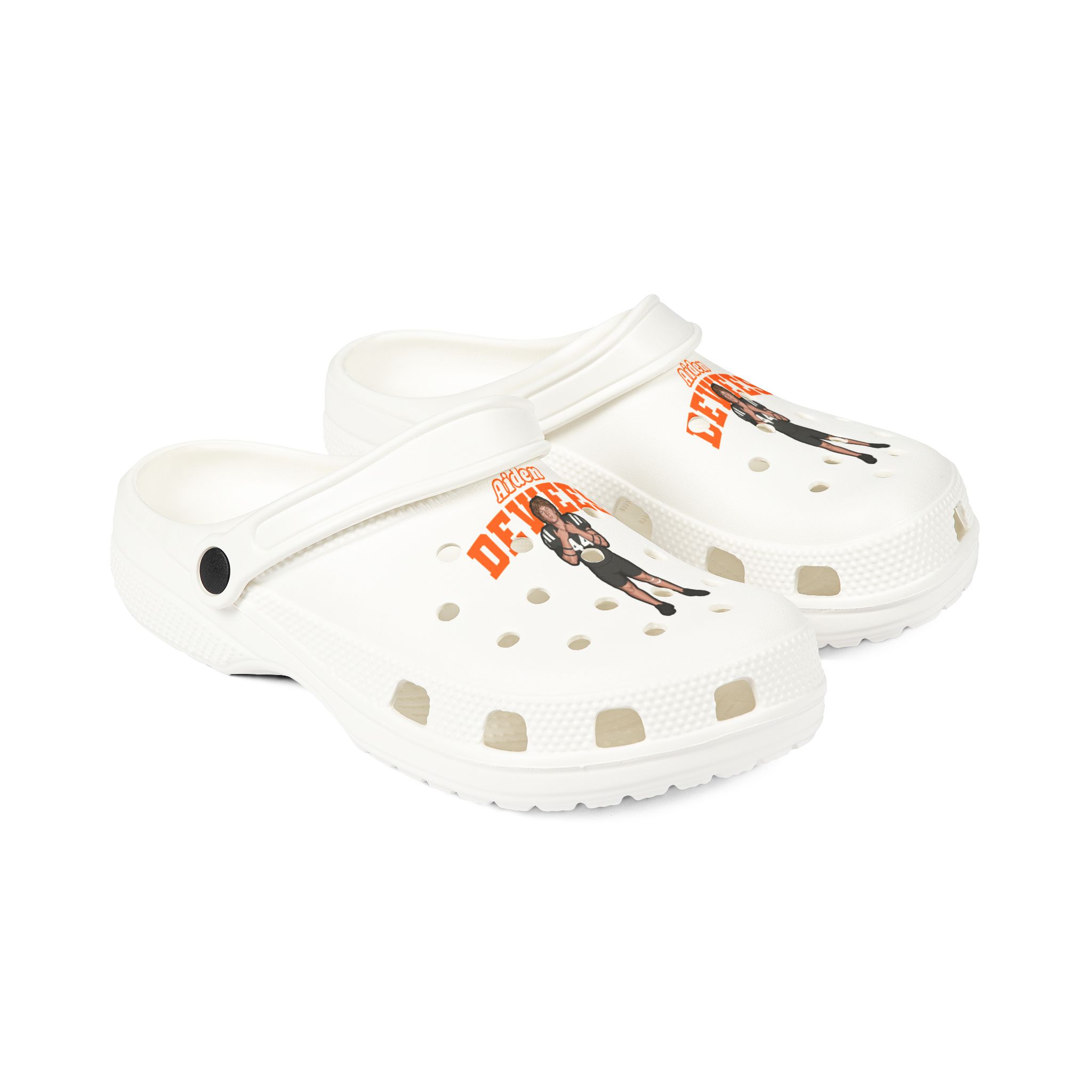Rubber Clogs — character_name_arch in White