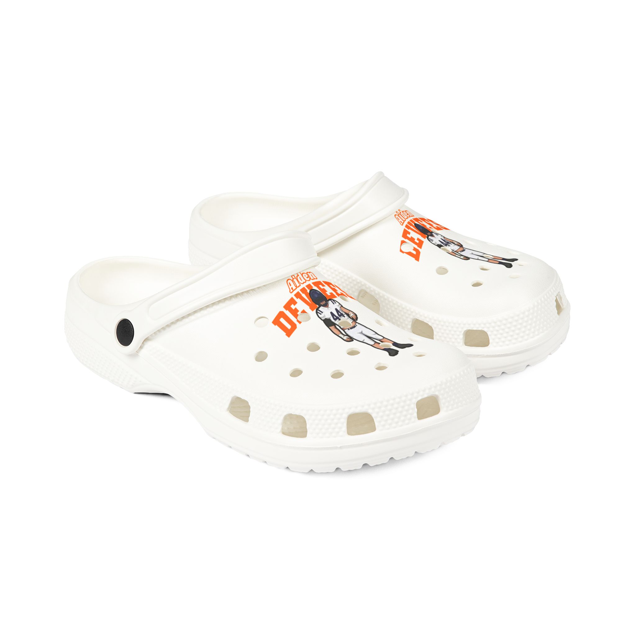 Rubber Clogs — character_name_arch in White