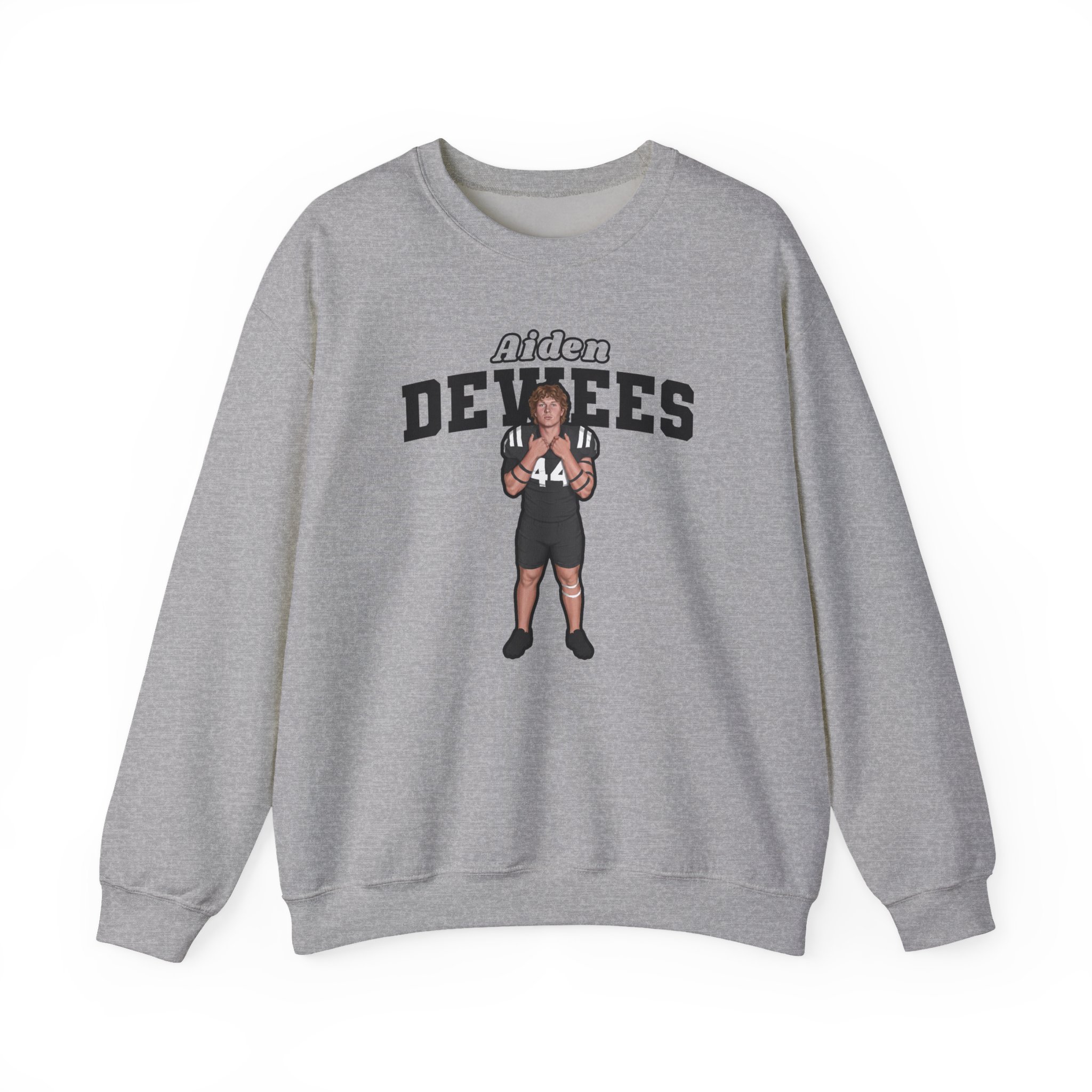 Crewneck Sweatshirt — character_name_arch in Grey