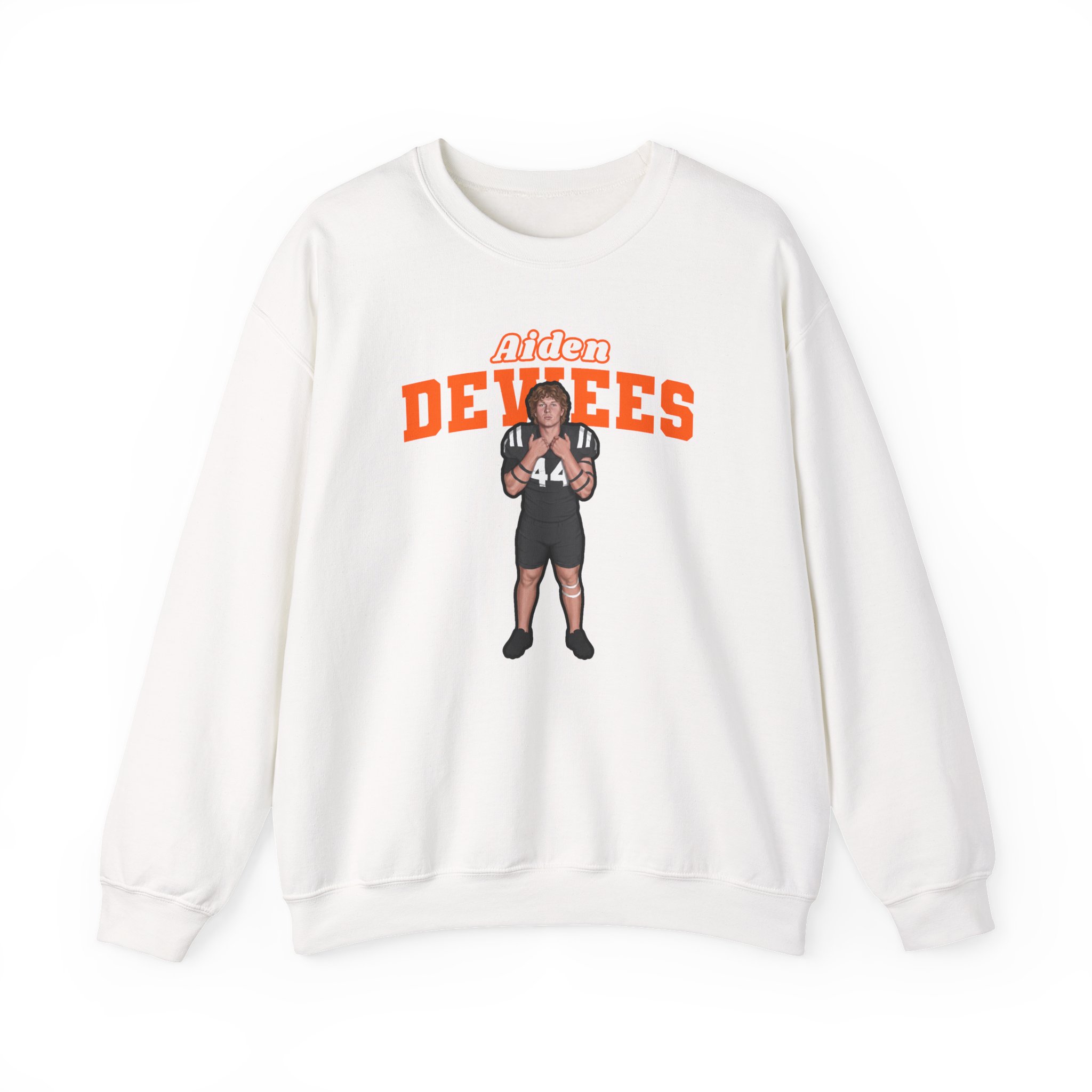 Crewneck Sweatshirt — character_name_arch in White