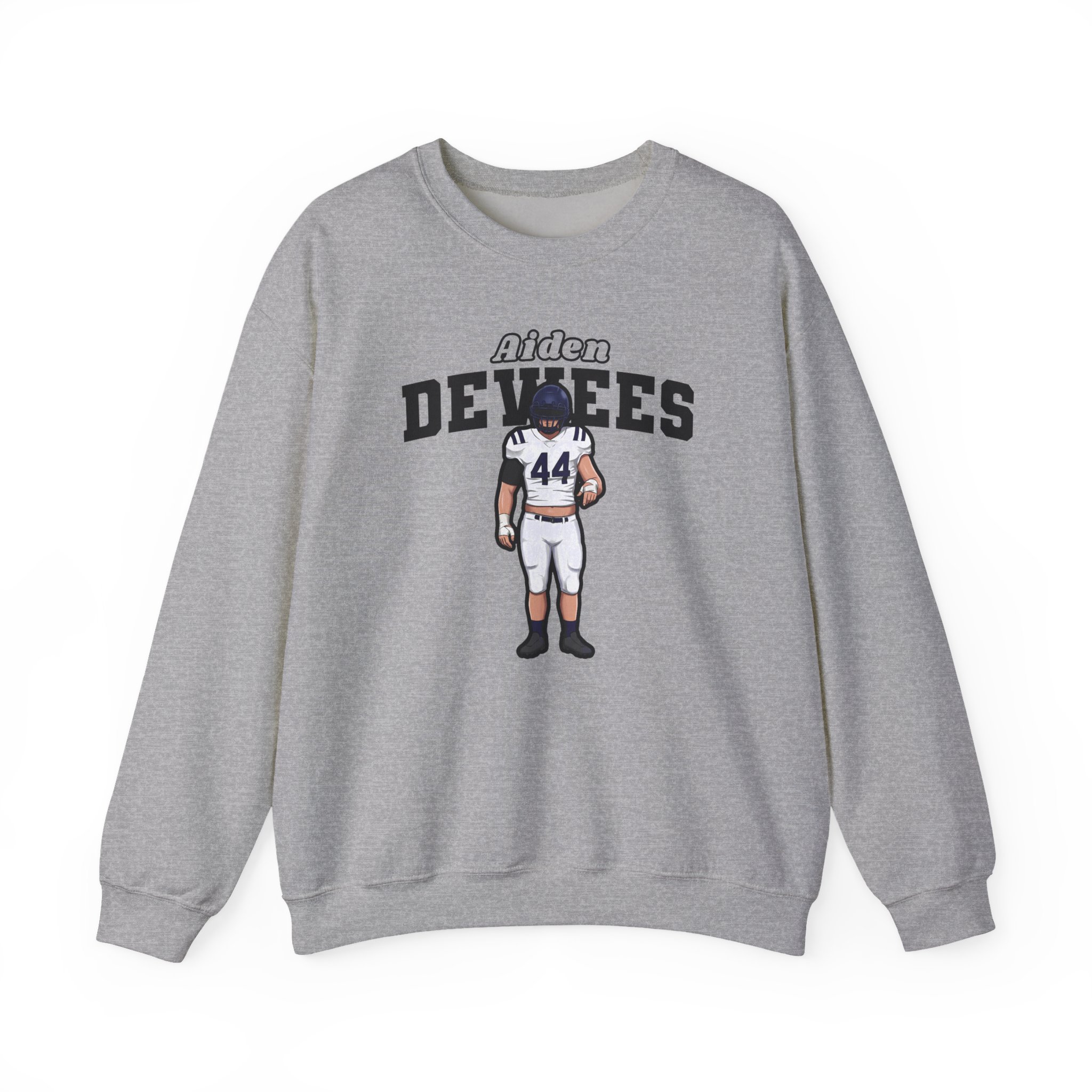 Crewneck Sweatshirt — character_name_arch in Grey