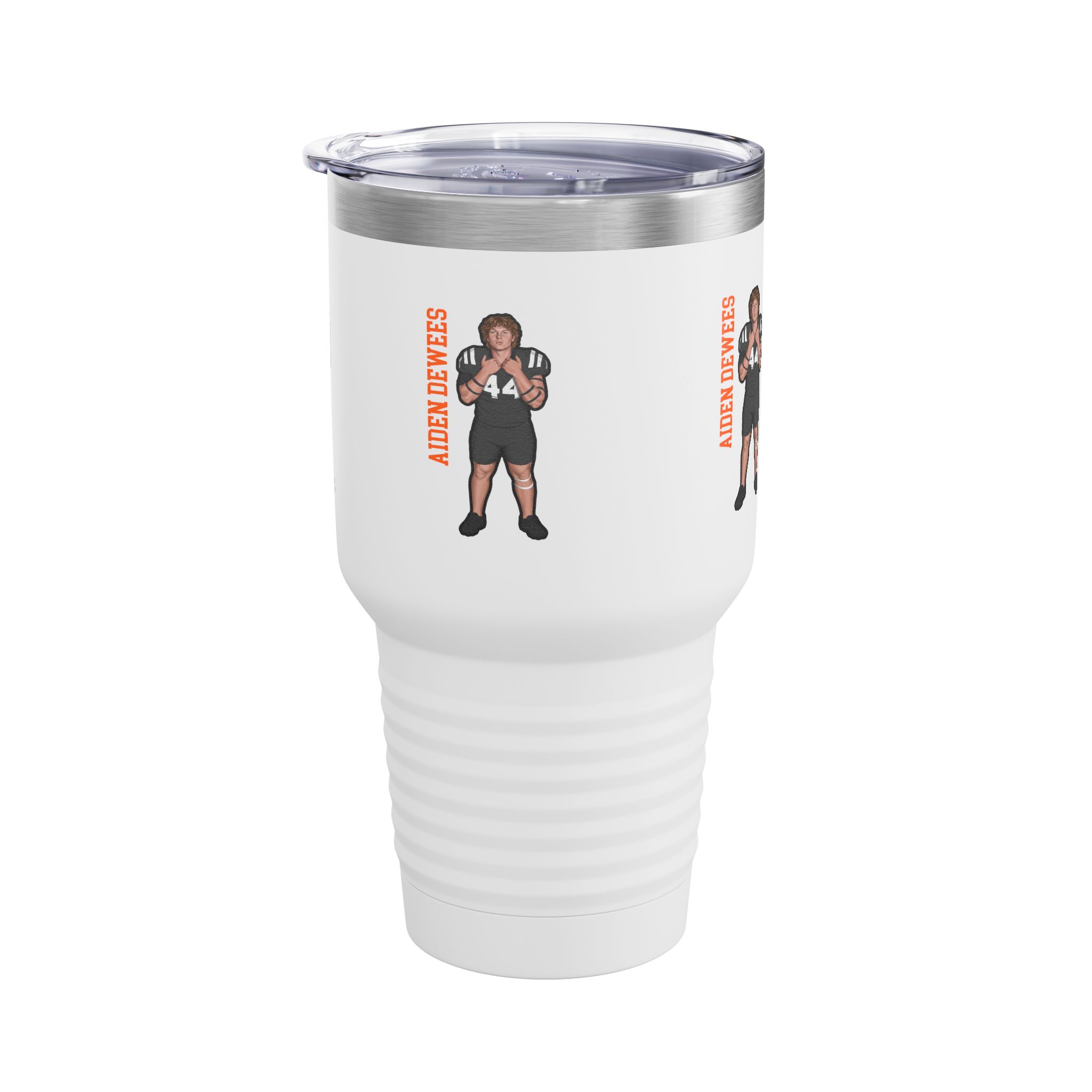 30oz Tumbler — character_name_vertical in White