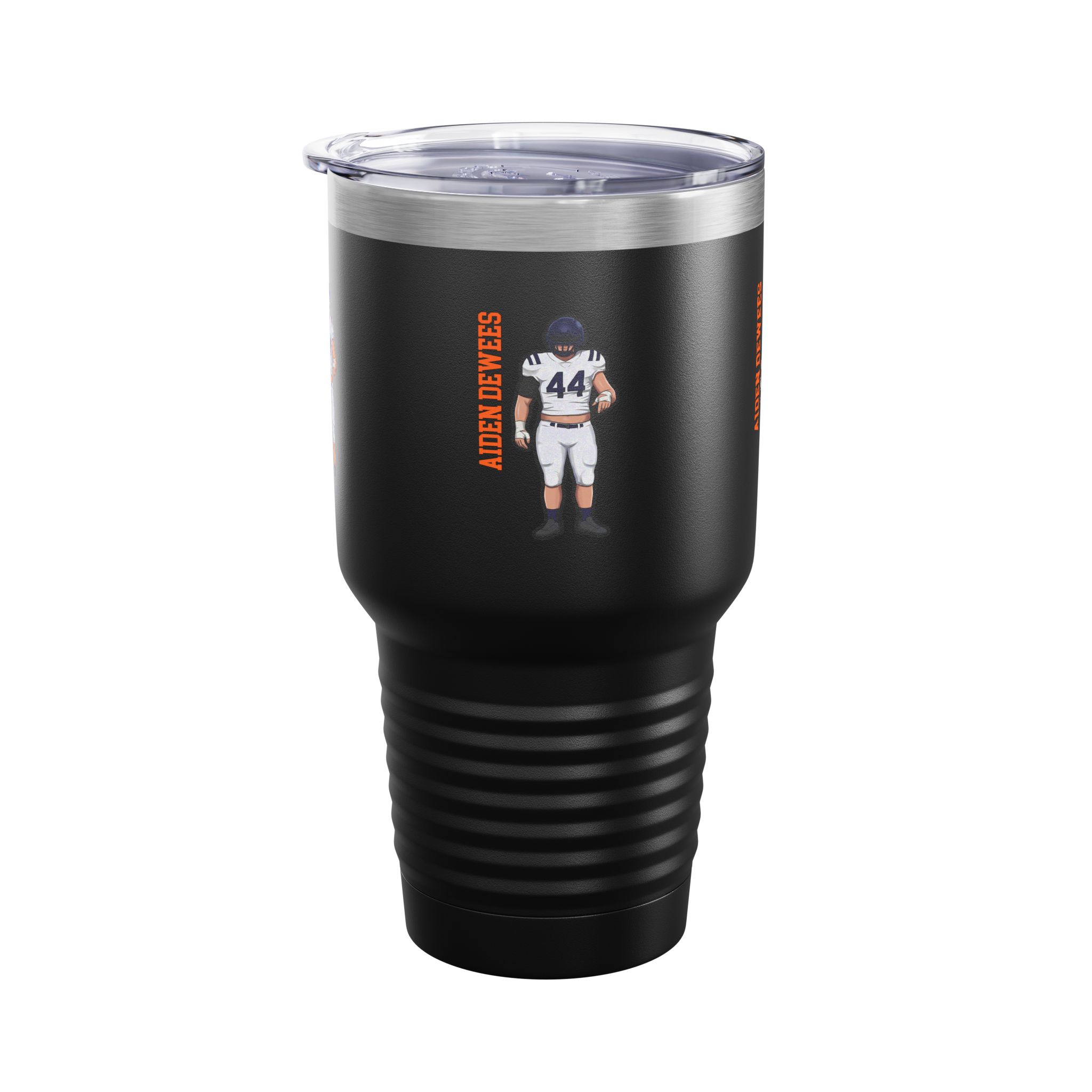 30oz Tumbler — character_name_vertical in Black