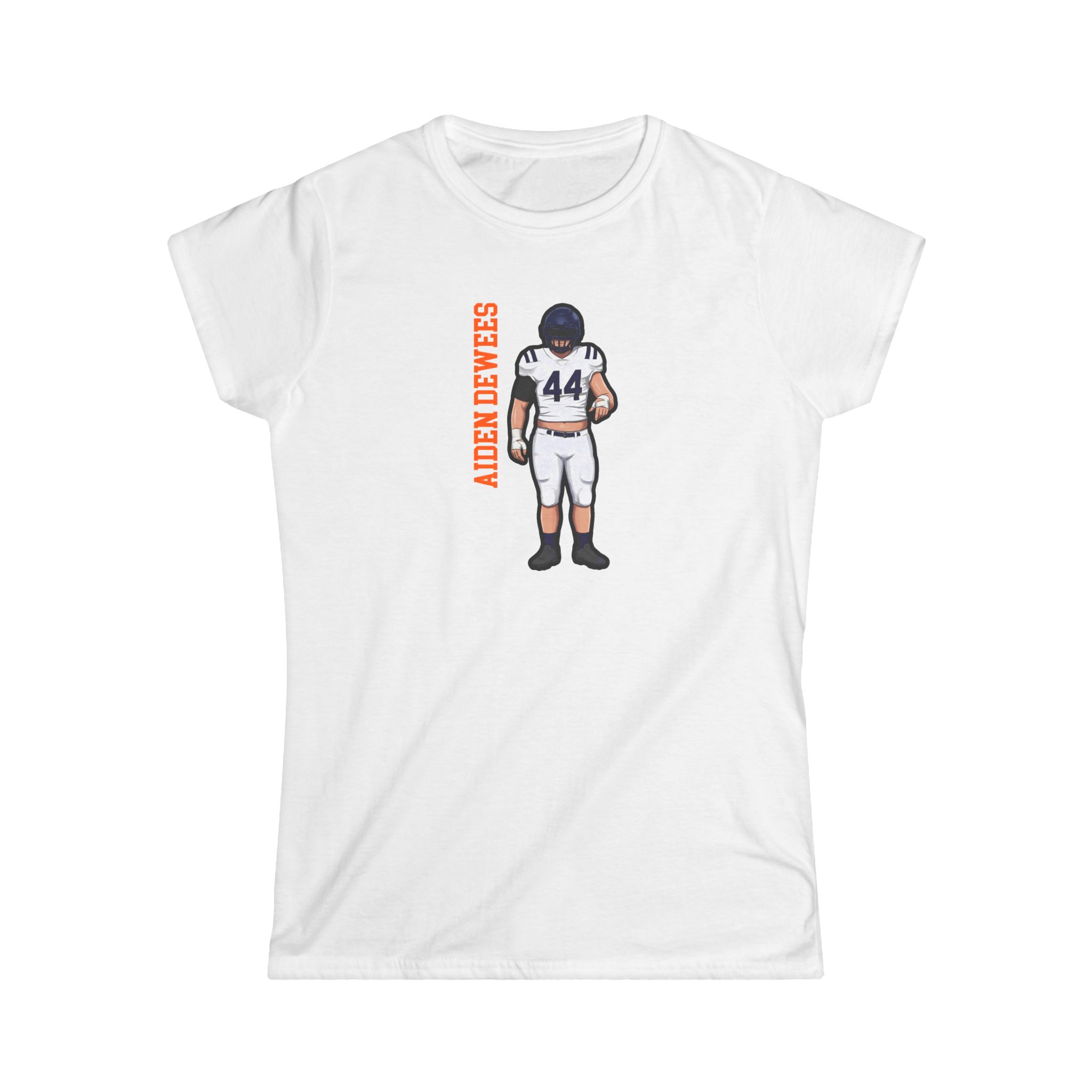 Women's Softstyle Tee — character_name_vertical in White